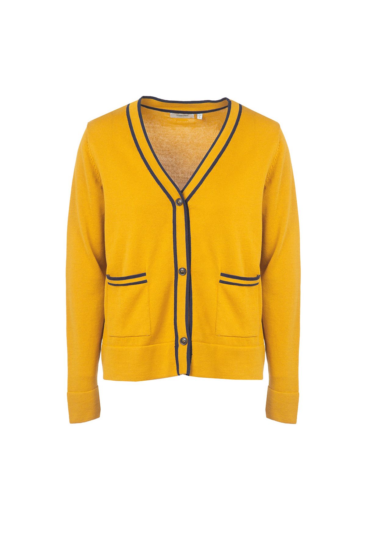 Knitted Coat With Contrast