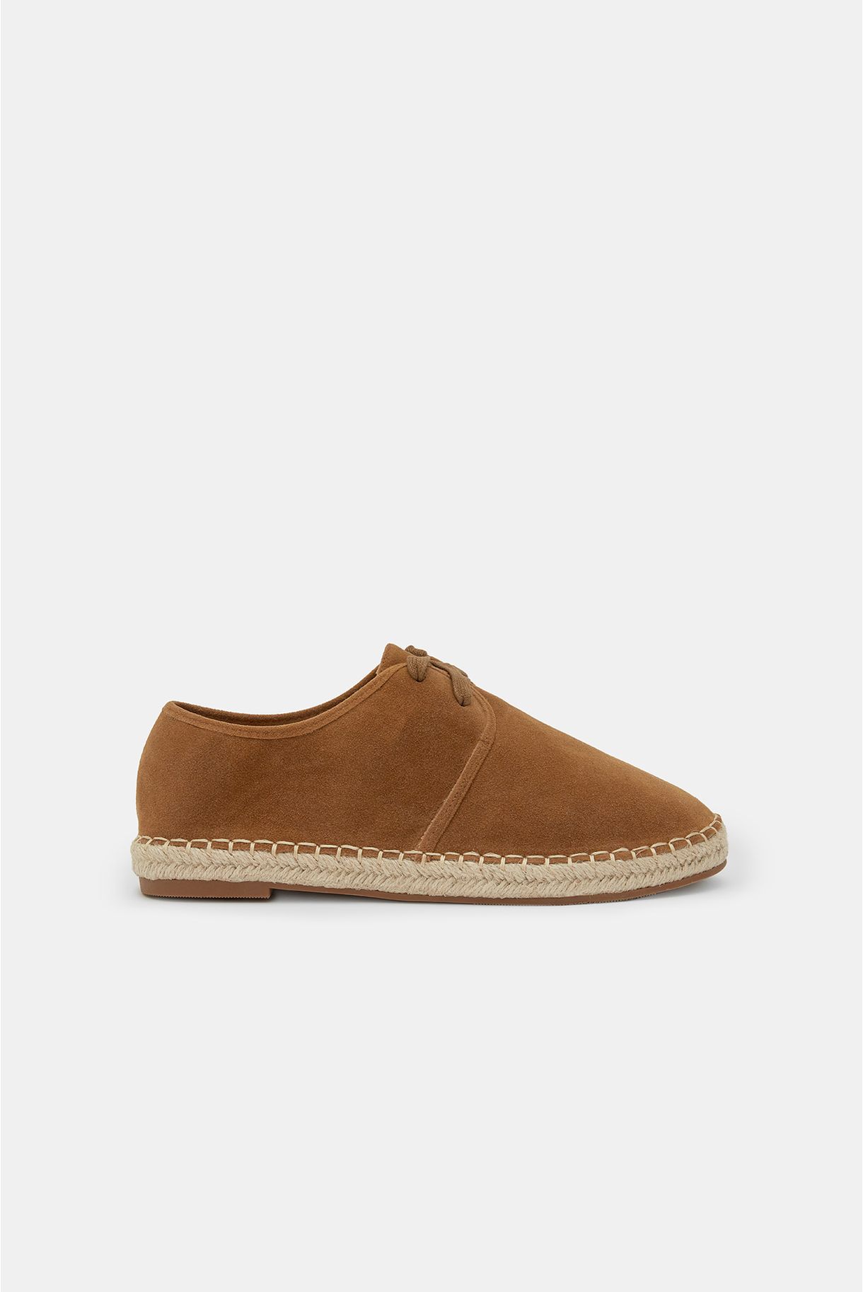 Suede espadrilles with laces