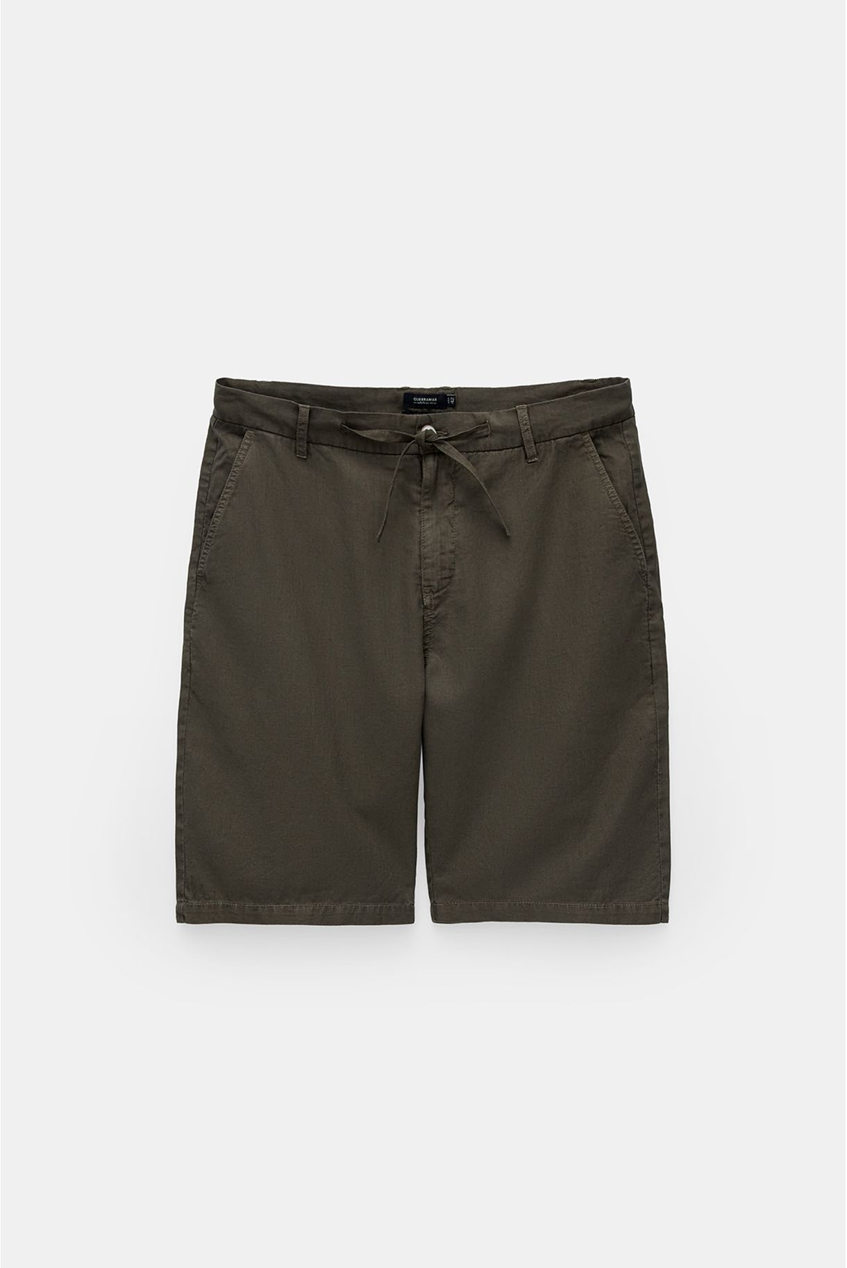 Linen and cotton chino shorts