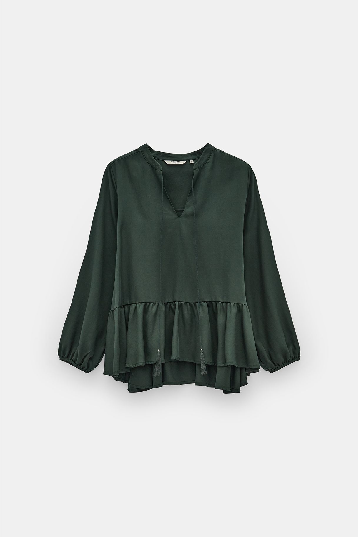 blouse with frill