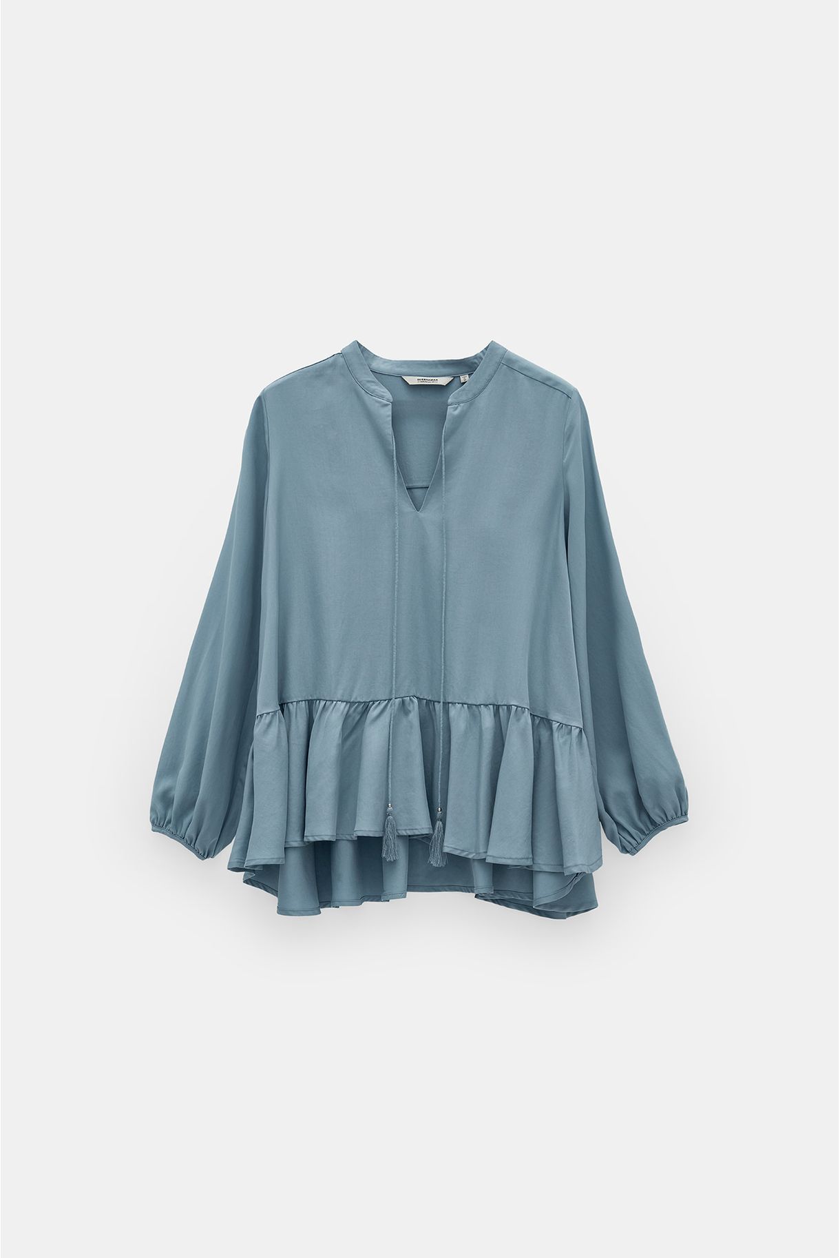 blouse with frill