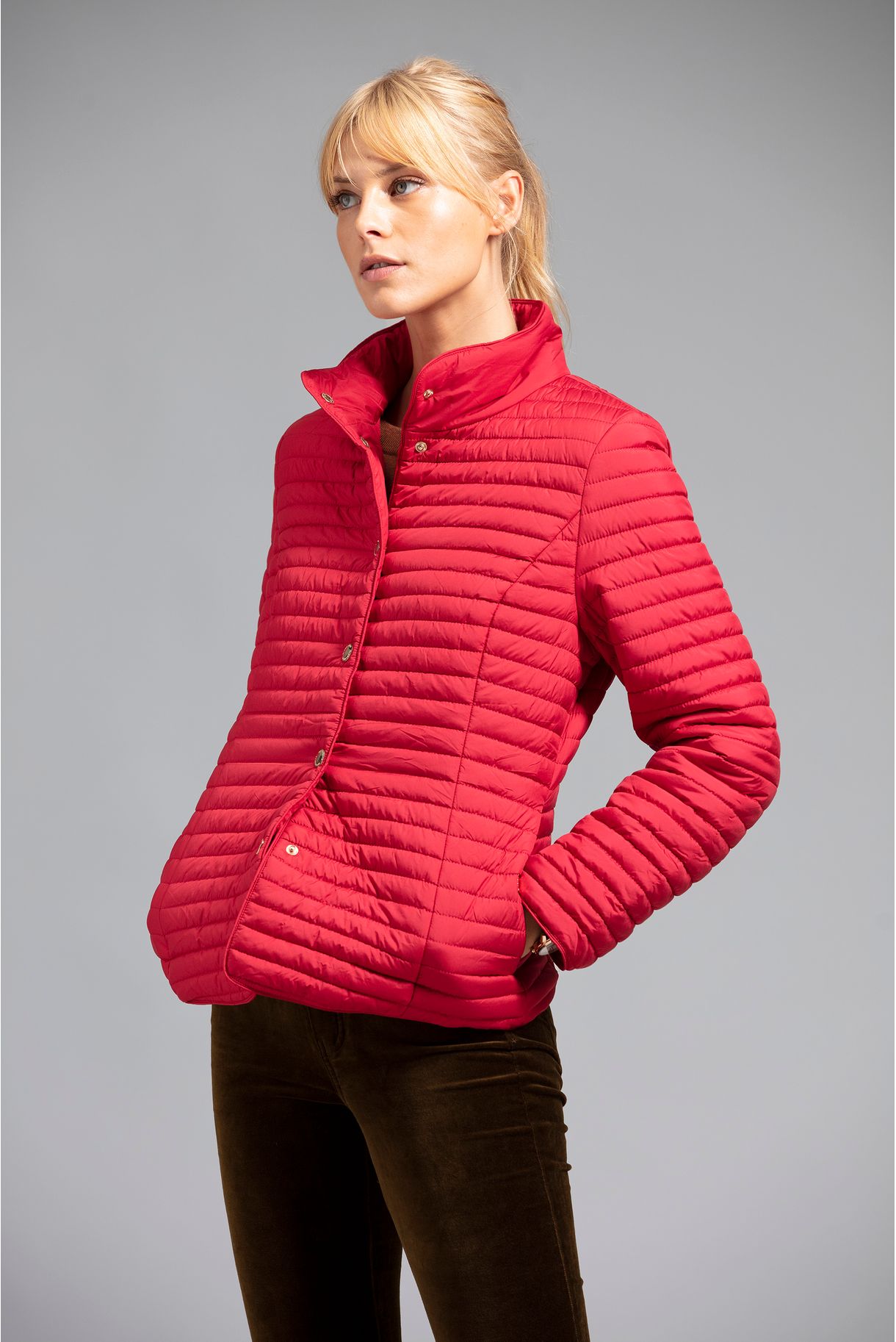 short quilted coat