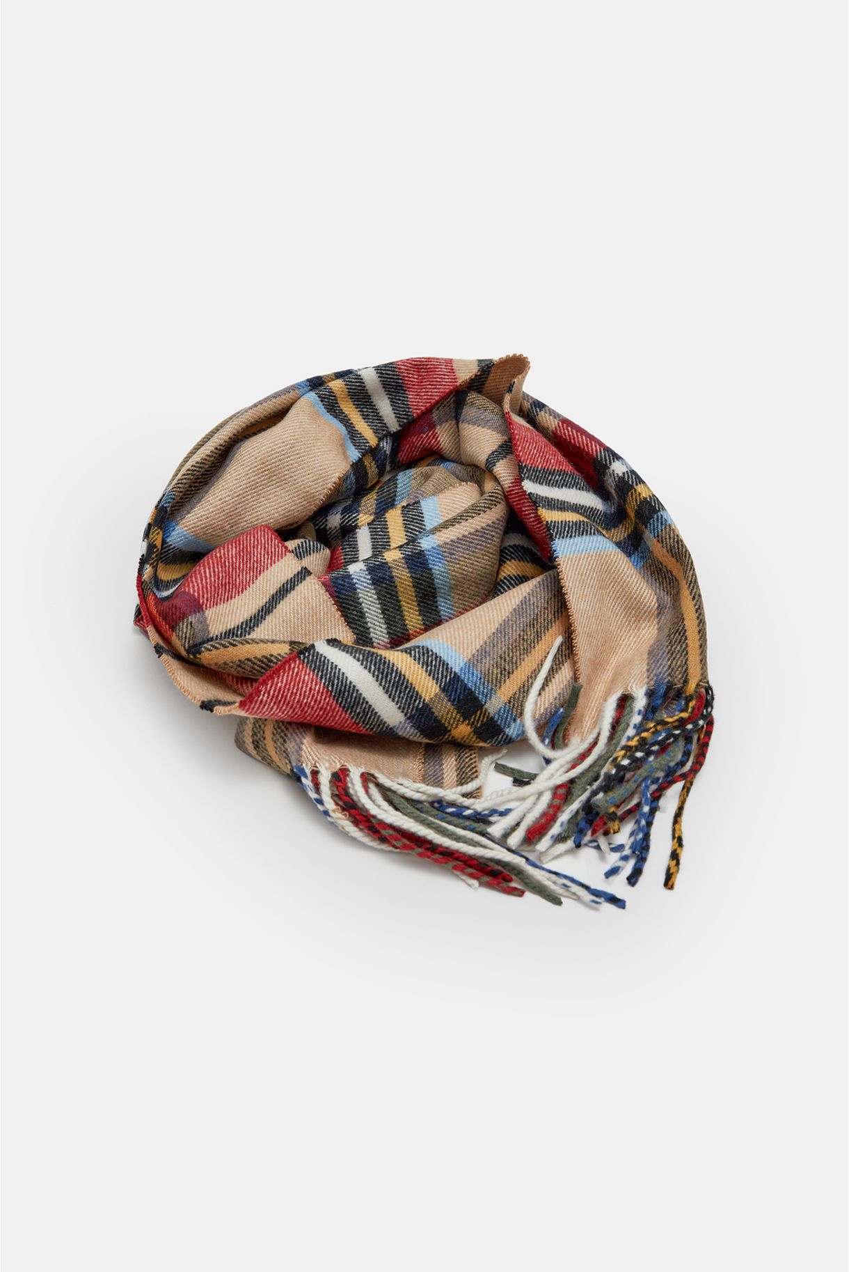 Multicolored checkered scarf