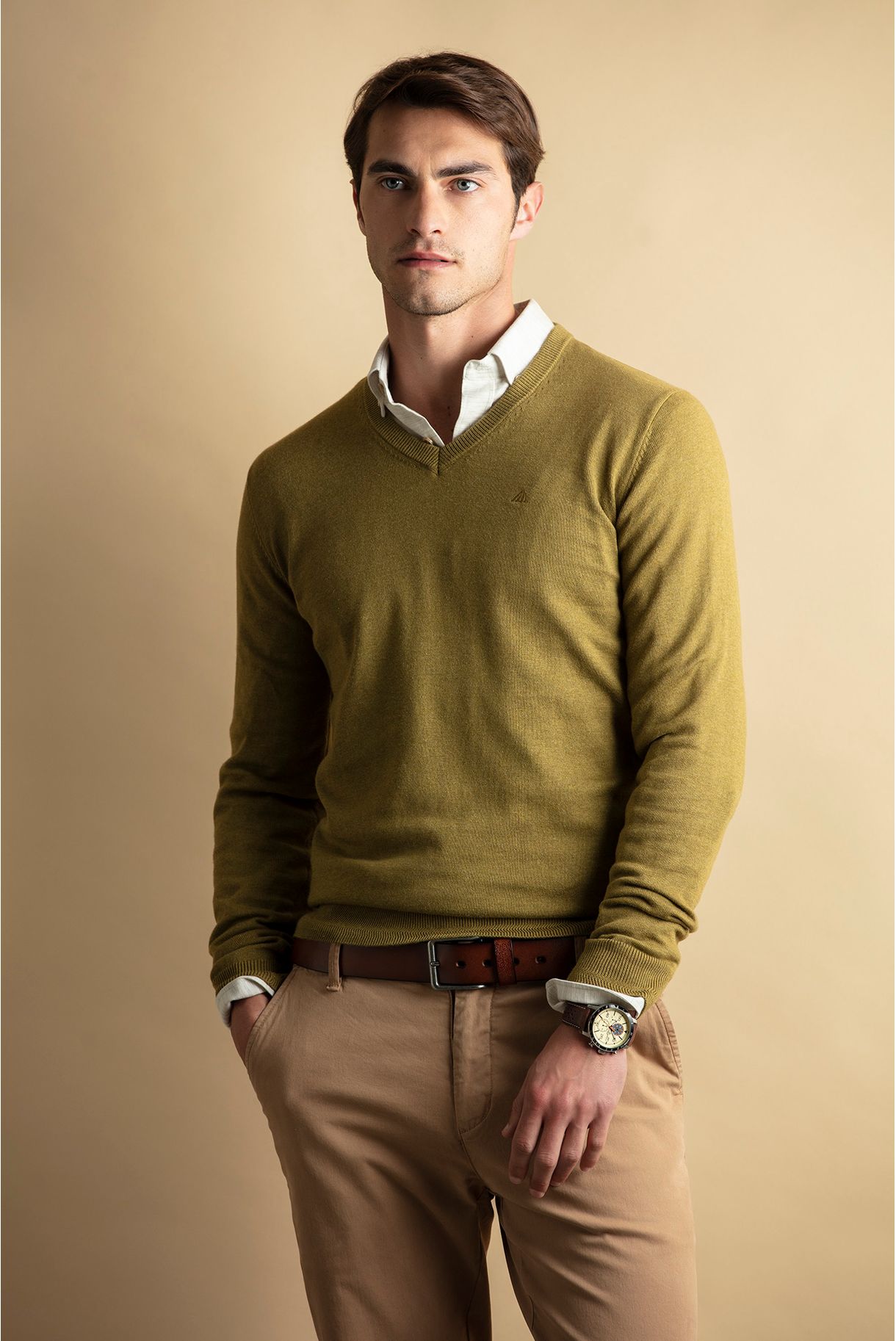 Cotton and silk pullover