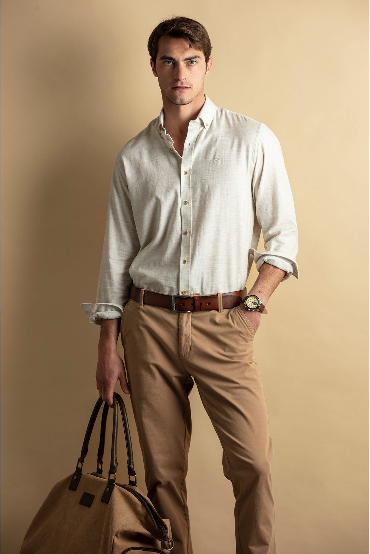 Mixed oxford shirt