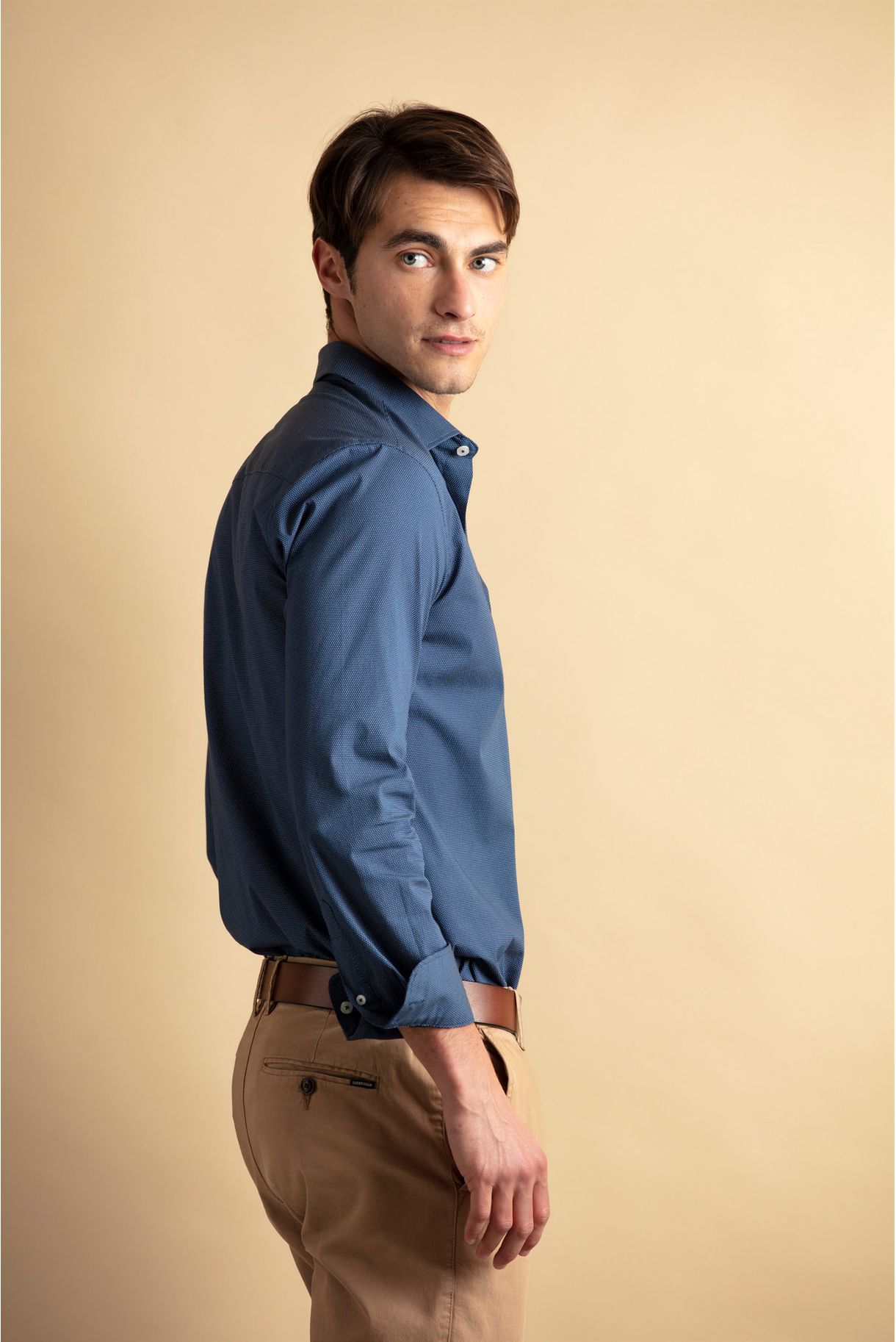 micro print dots shirt