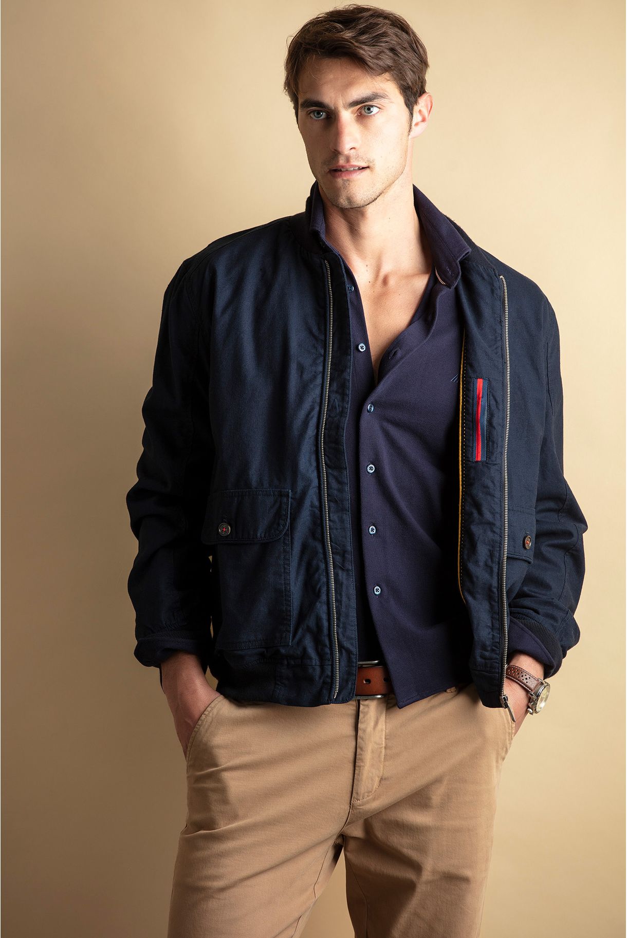 Cotton and linen chino jacket