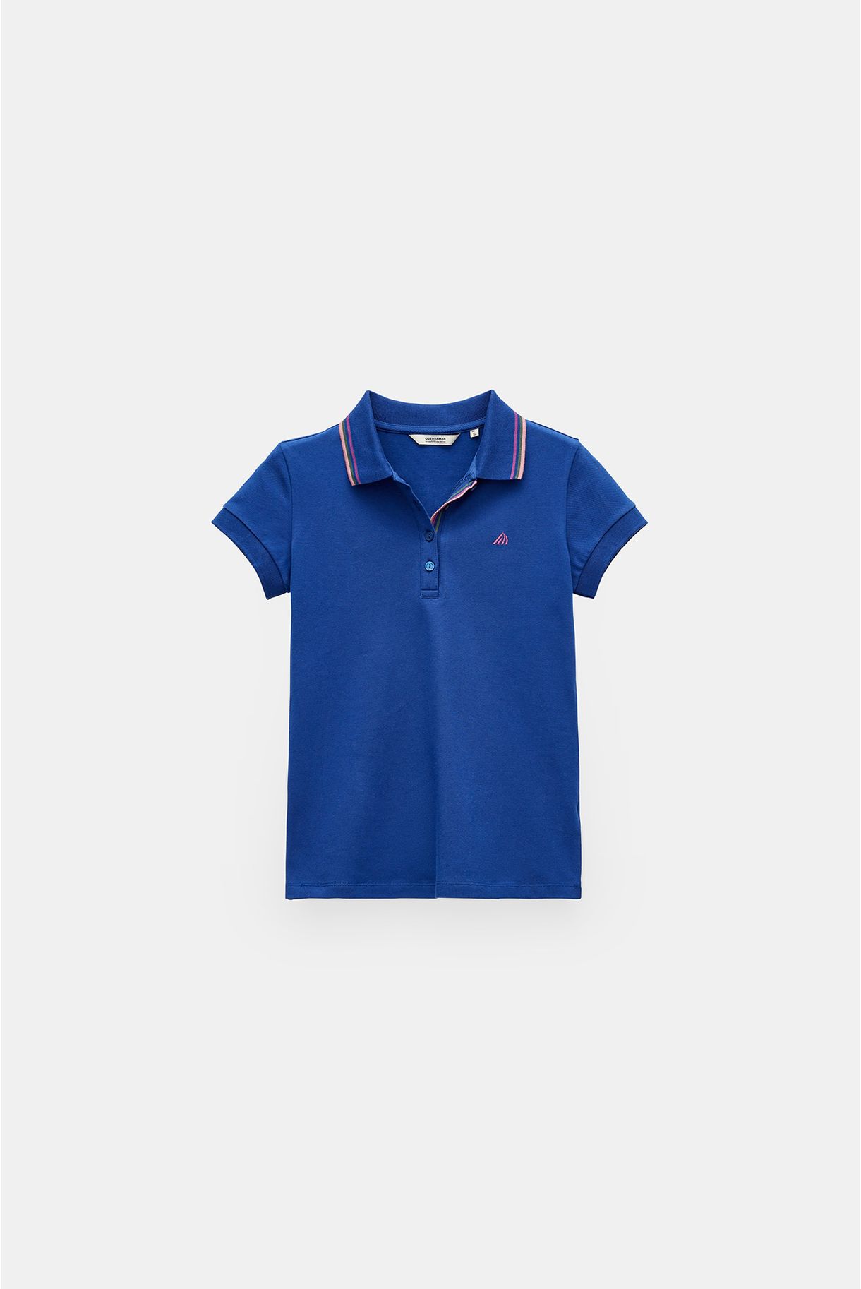 Polo shirt with stripes on the collar