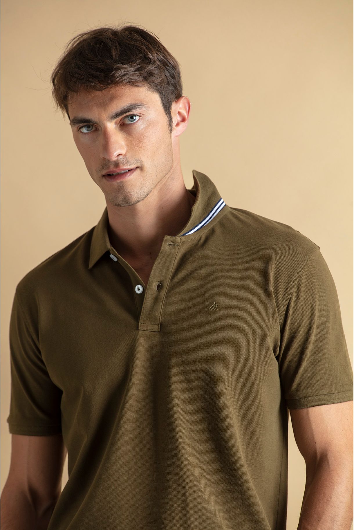 Basic men's piquet polo shirt