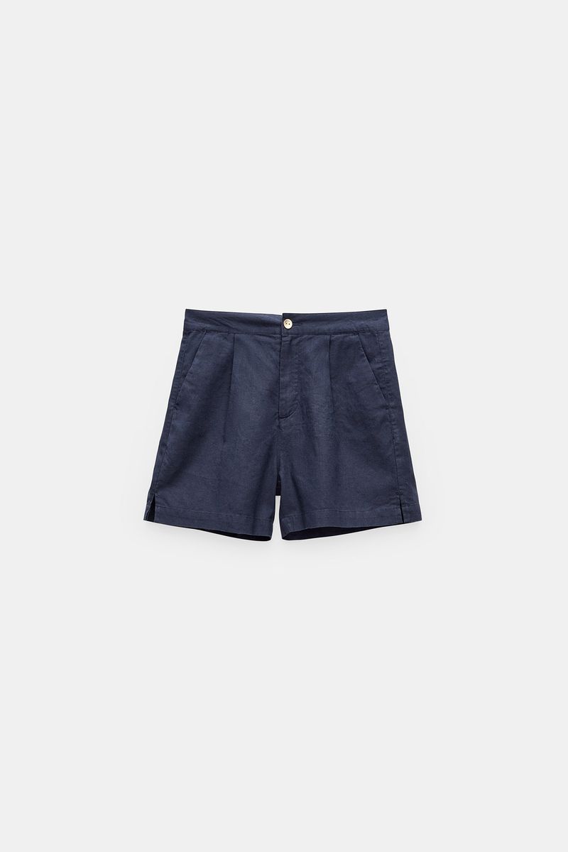 Basic linen shorts - Quebramar