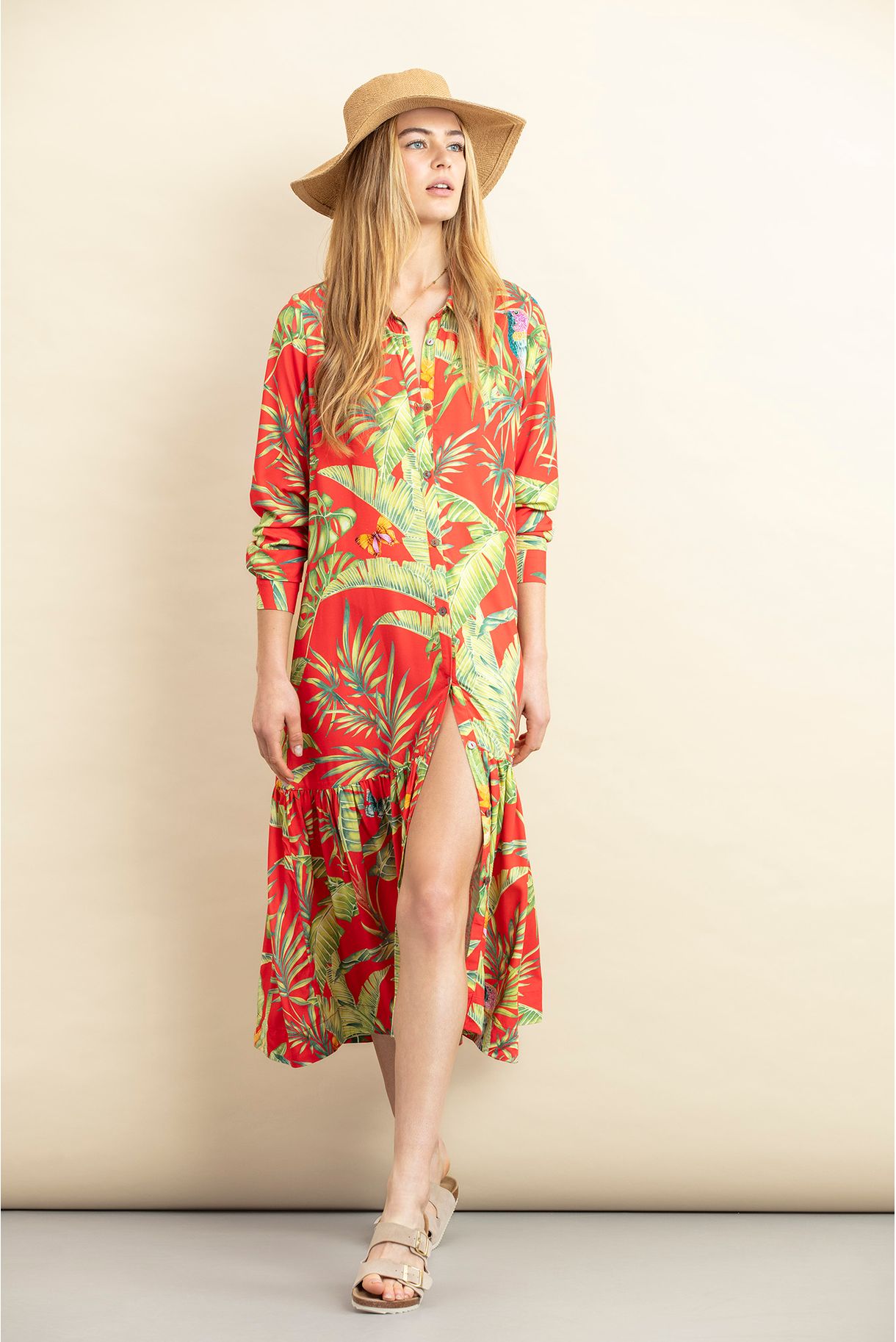 VESTIDO ESTAMPADO TROPICAL