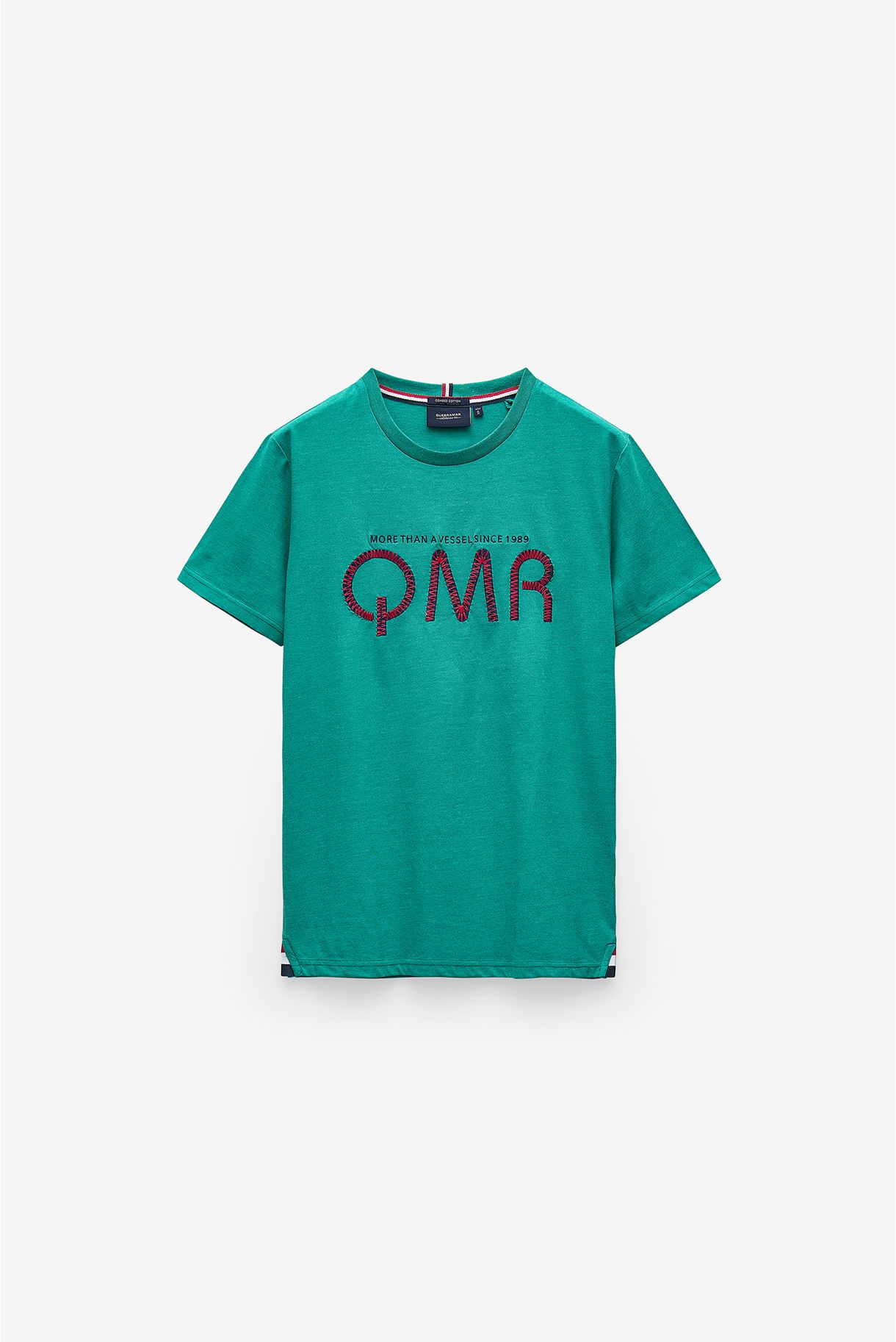 MELANGE T-SHIRT WITH QMR EMBROIDERY