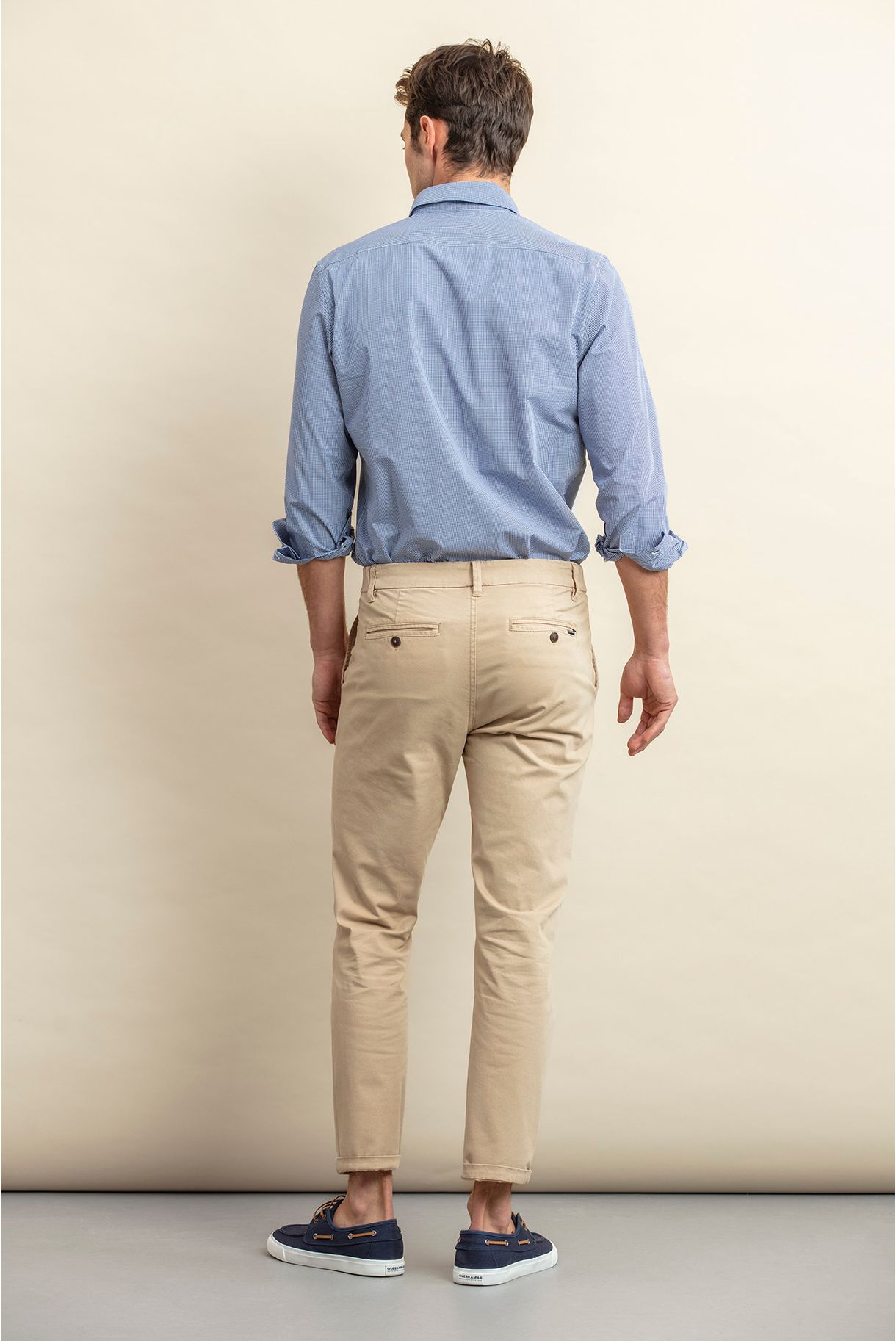 COTTON SHIRT WITH MICROSQUARES