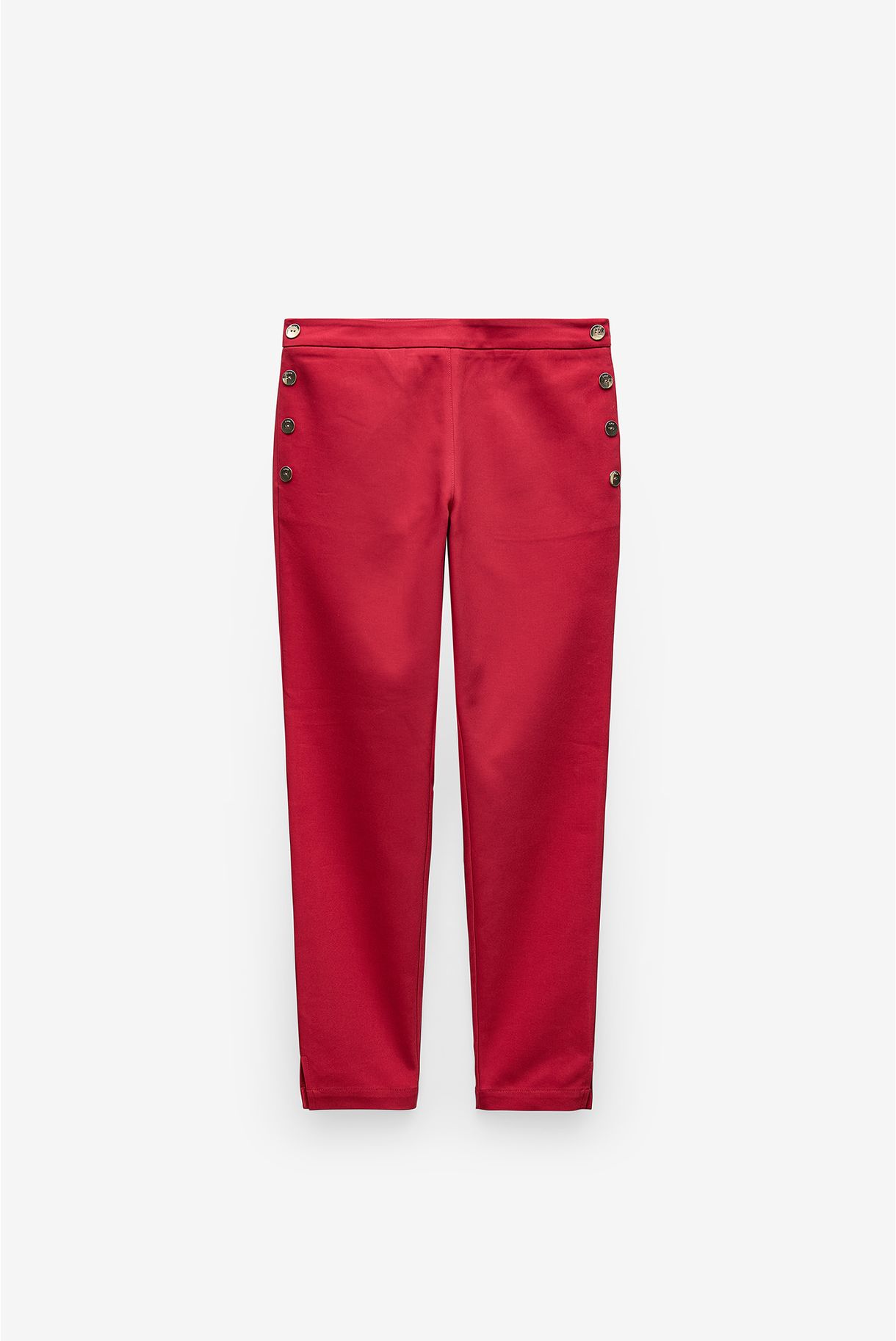 CIGARRET PANTS WITH SIDE BUTTONS