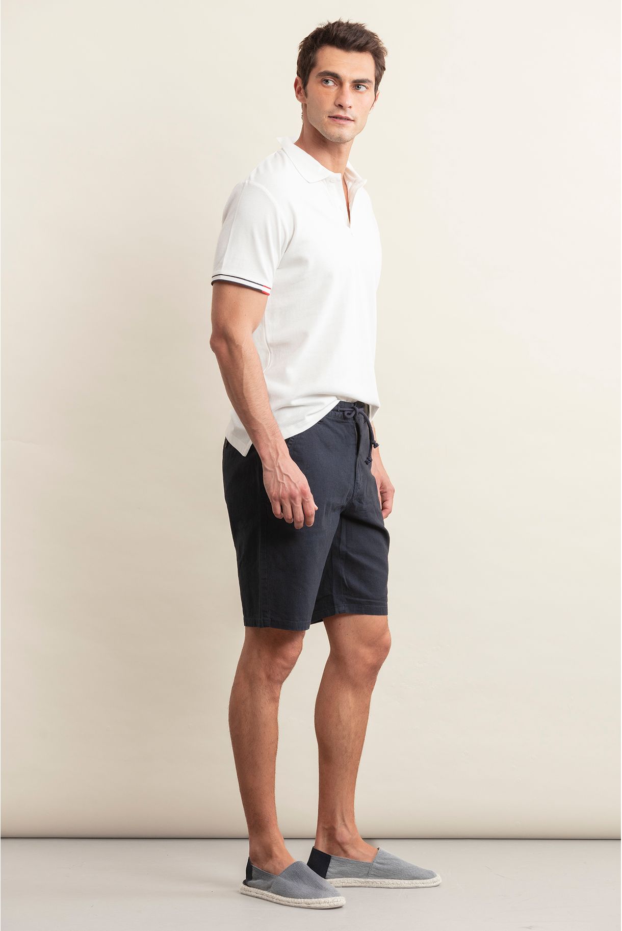 POLO  PIQUET COM PIPING 2 CORES