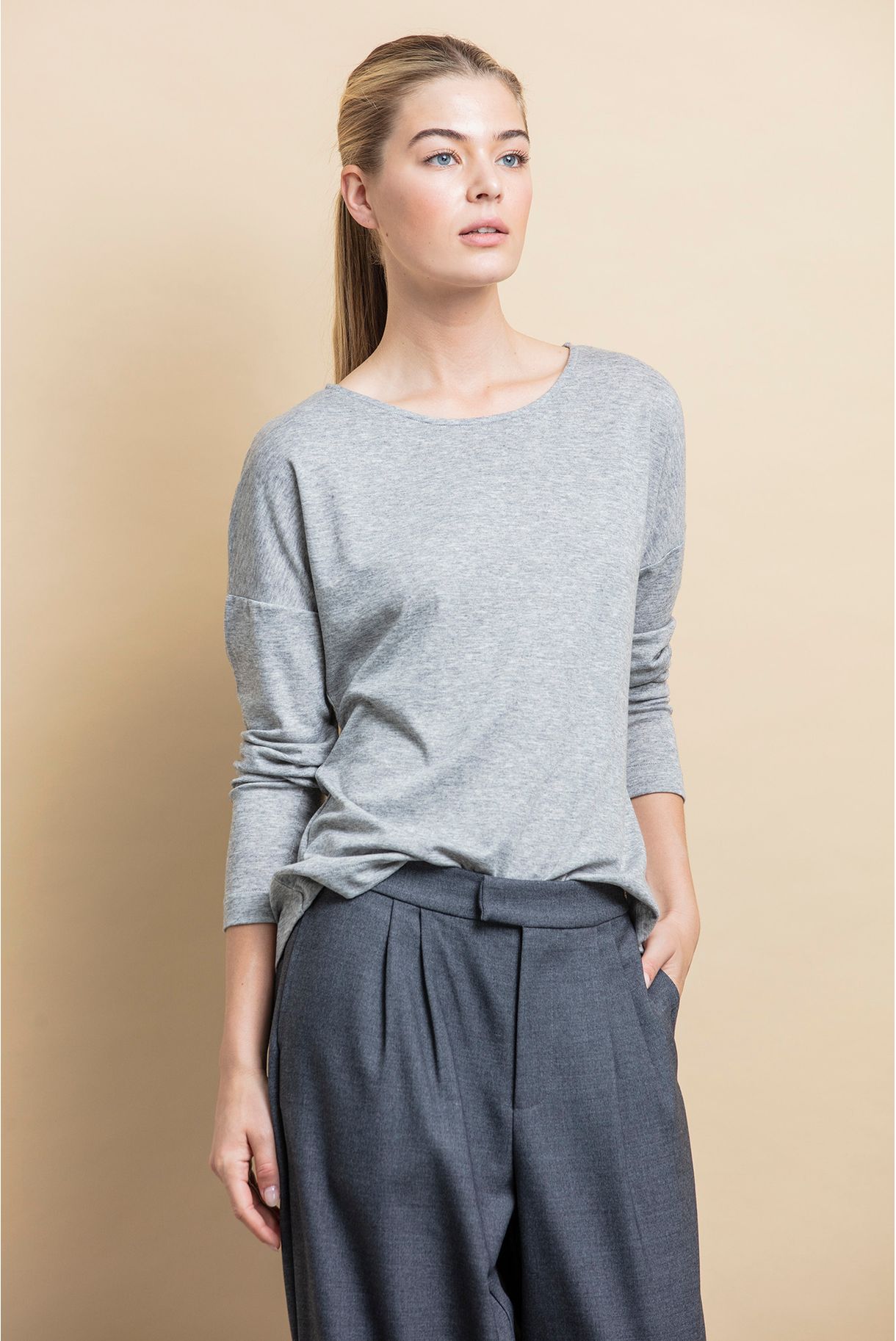 LONGSLEEVE WITH MELANGE EFFECT