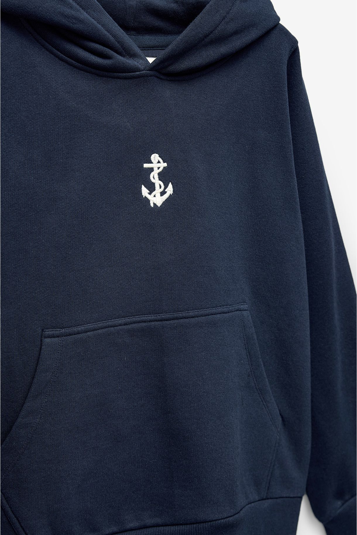 HOODED SWEATSHIRT WITH EMBROIDERED ANCHOR
