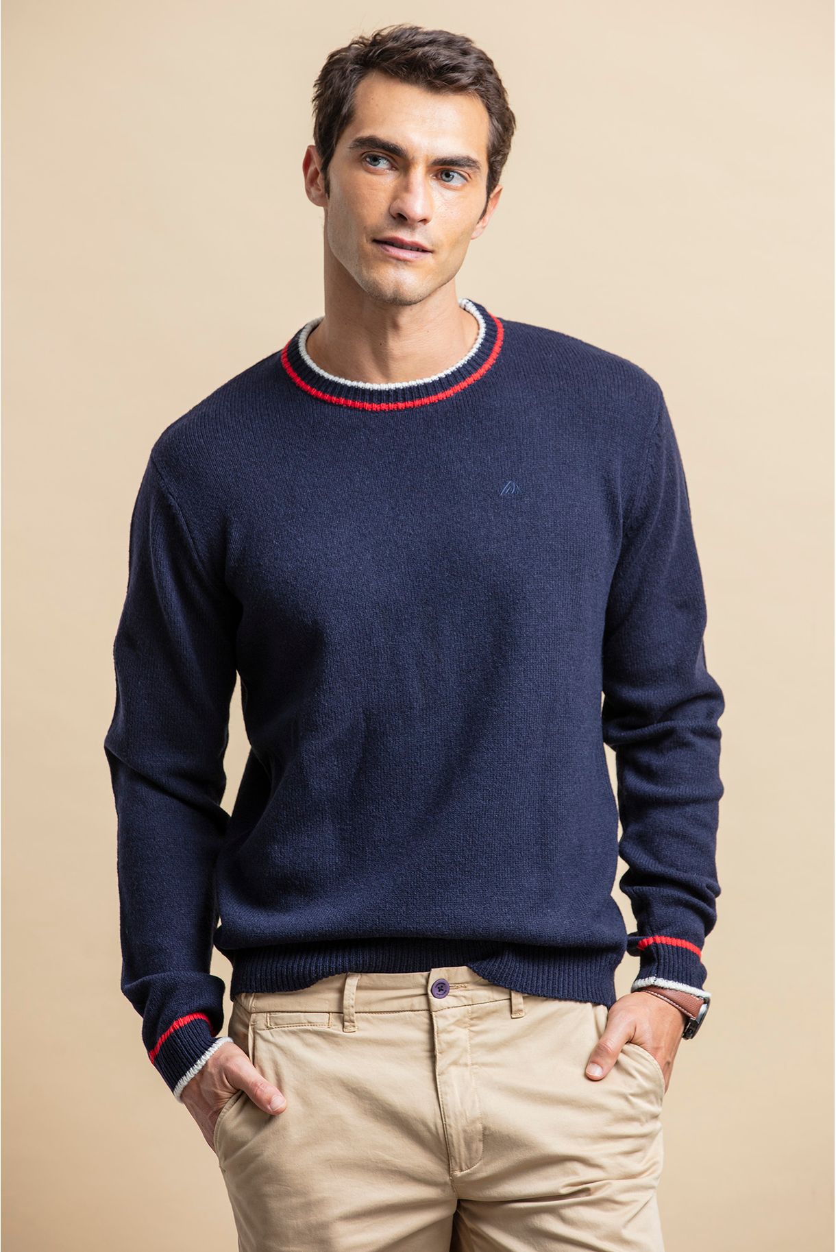 CAMISOLA DE MALHA COM RISCAS