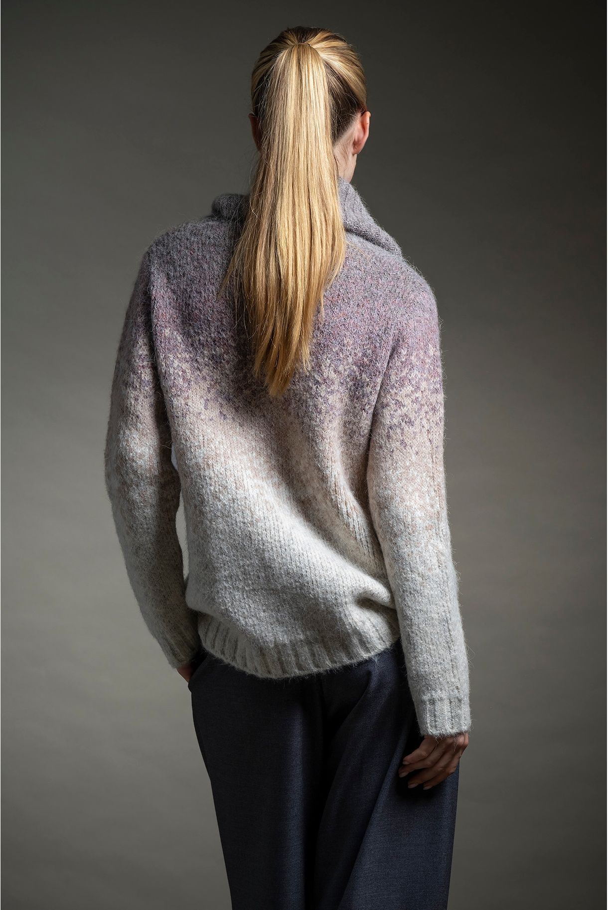 JACQUARD HIGH NECK SWEATER