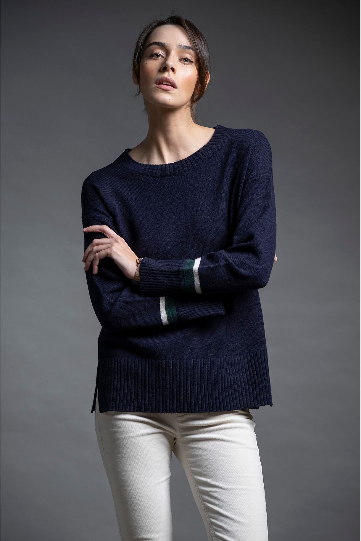 CAMISOLA DE MALHA COM RISCA