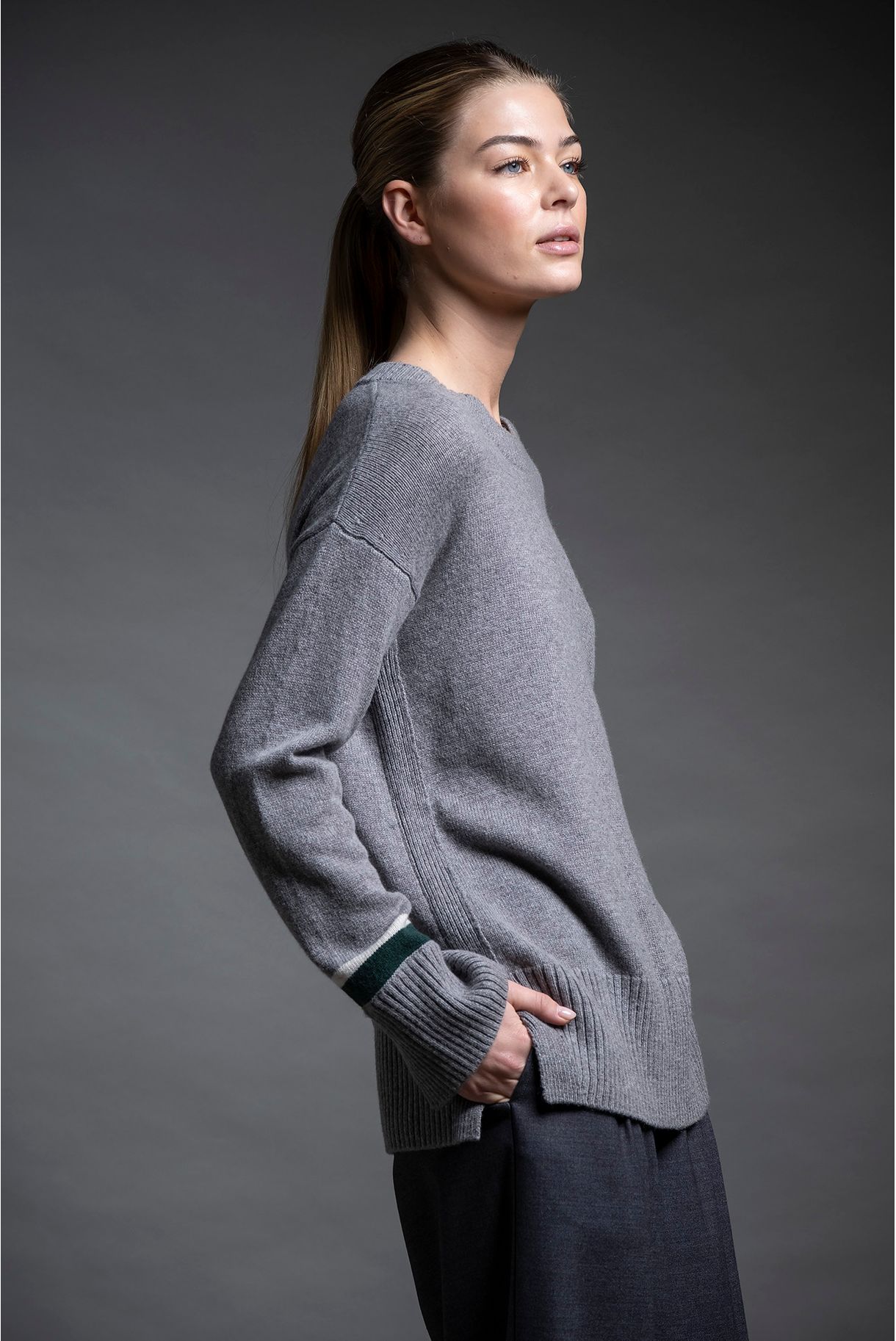 CAMISOLA DE MALHA COM RISCA