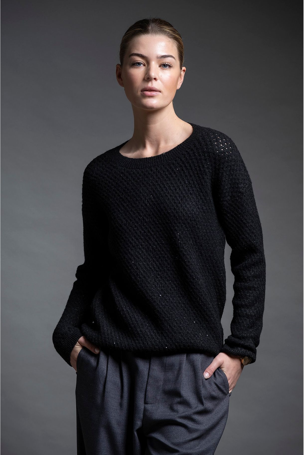 SEQUIN KNIT SWEATER
