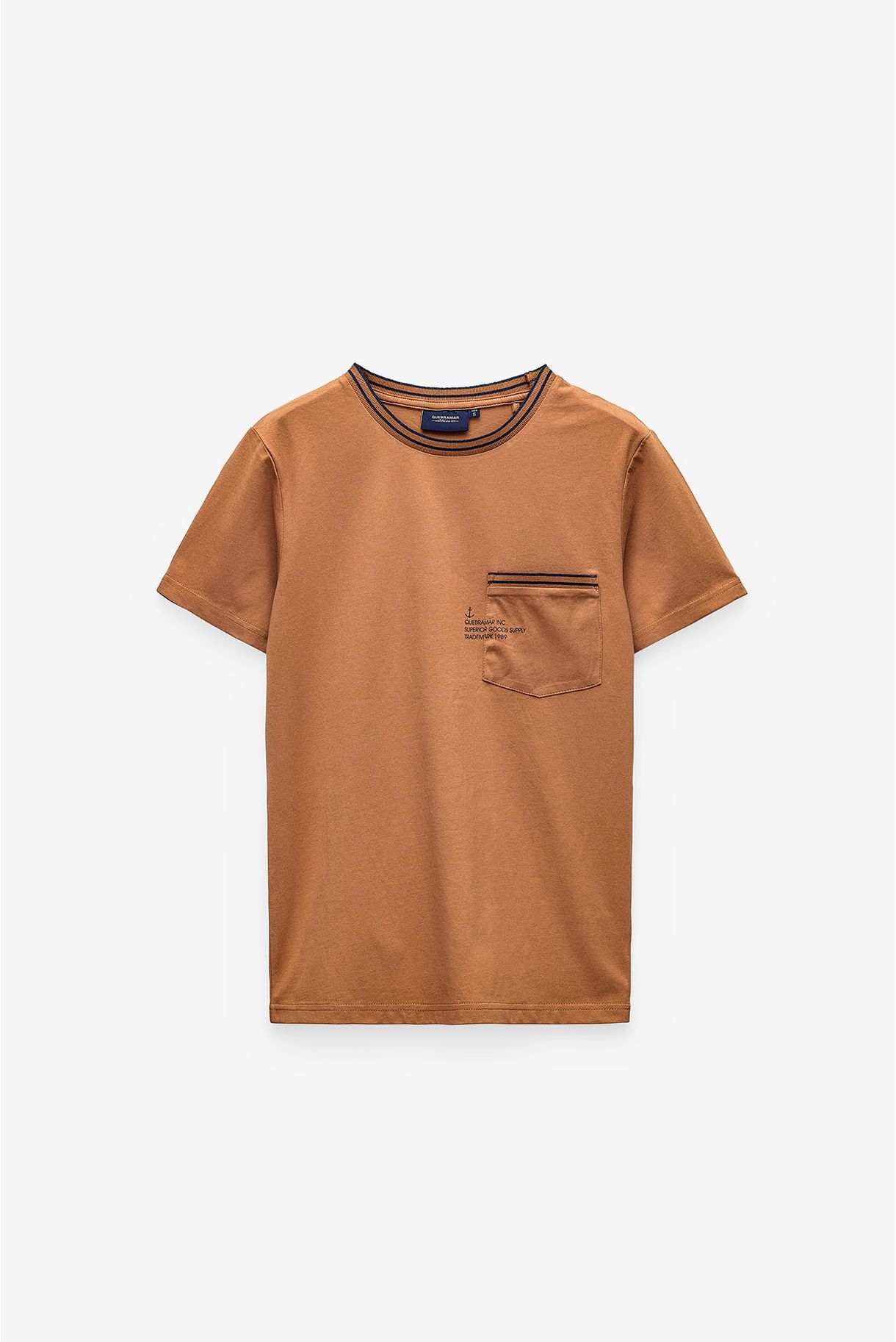 100% COTTON T-SHIRT WITH POCKET AND PRINT