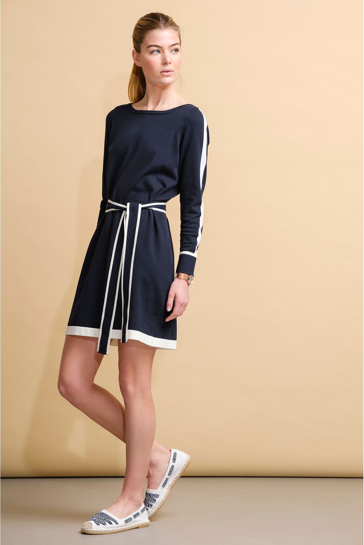 VESTIDO MALHA COM CONTRASTES