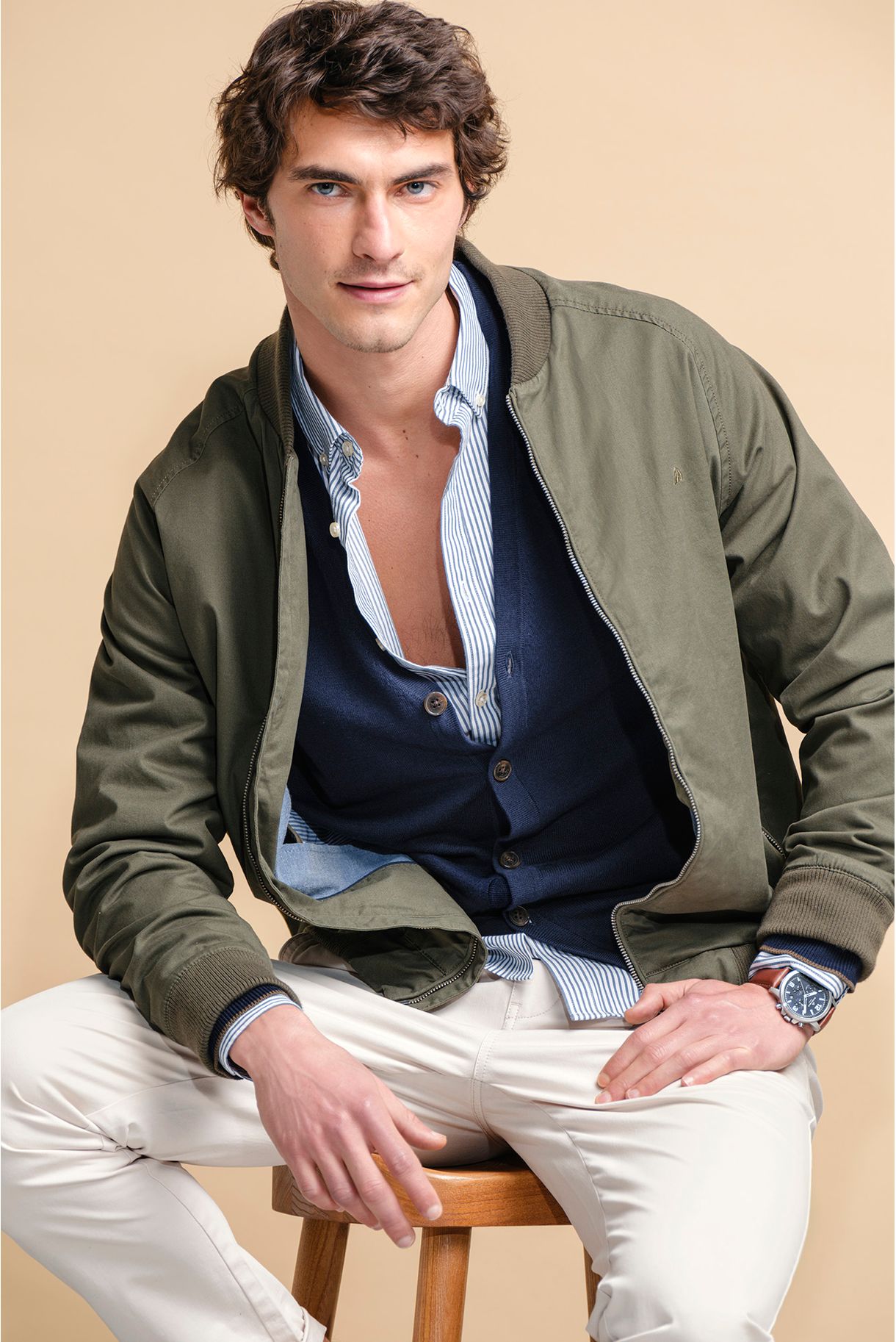 LIGHTWEIGHT TWILL BOMBER JACKET