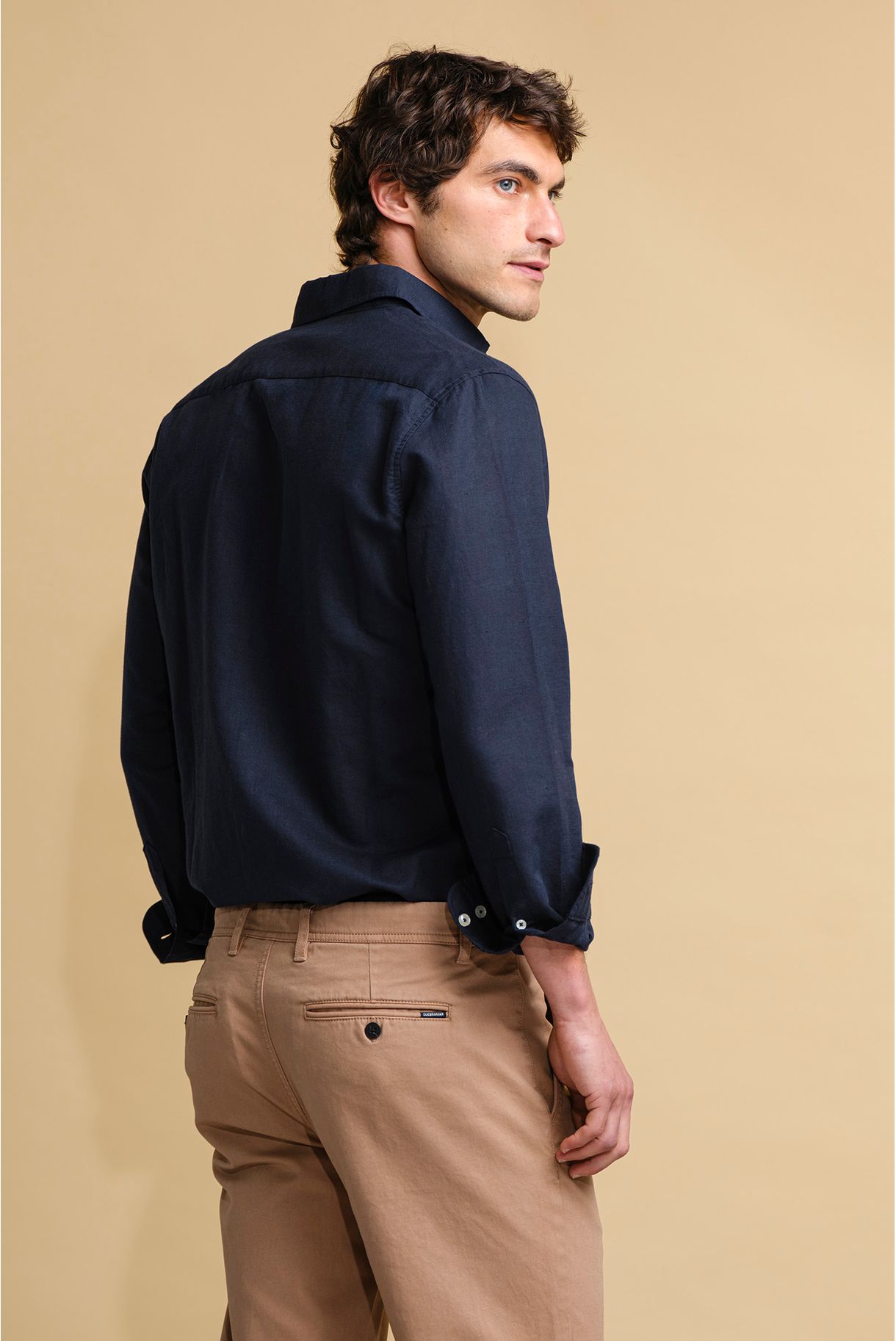 BASIC COTTON AND LINEN SHIRT