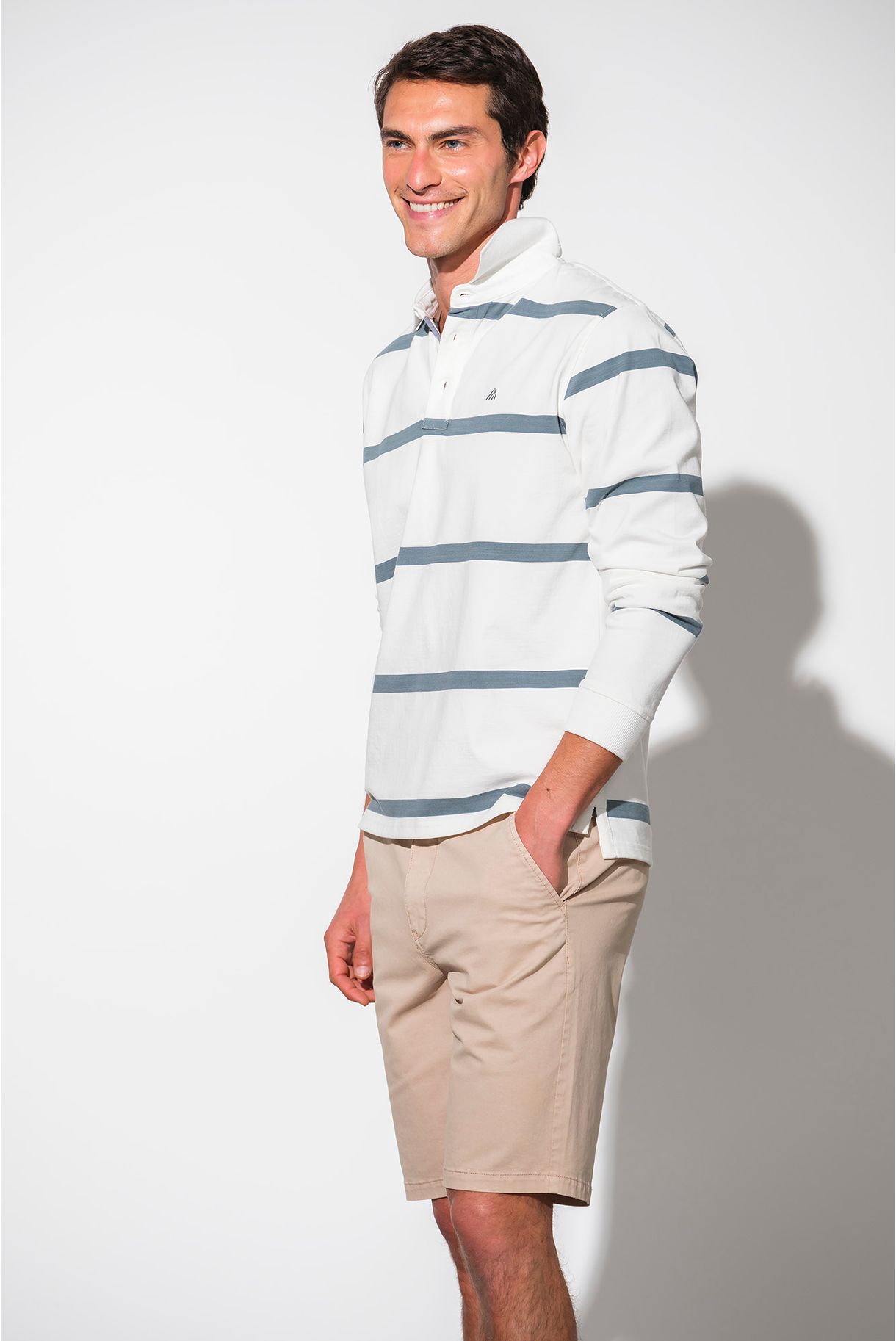 POLO JERSEY COM RISCAS