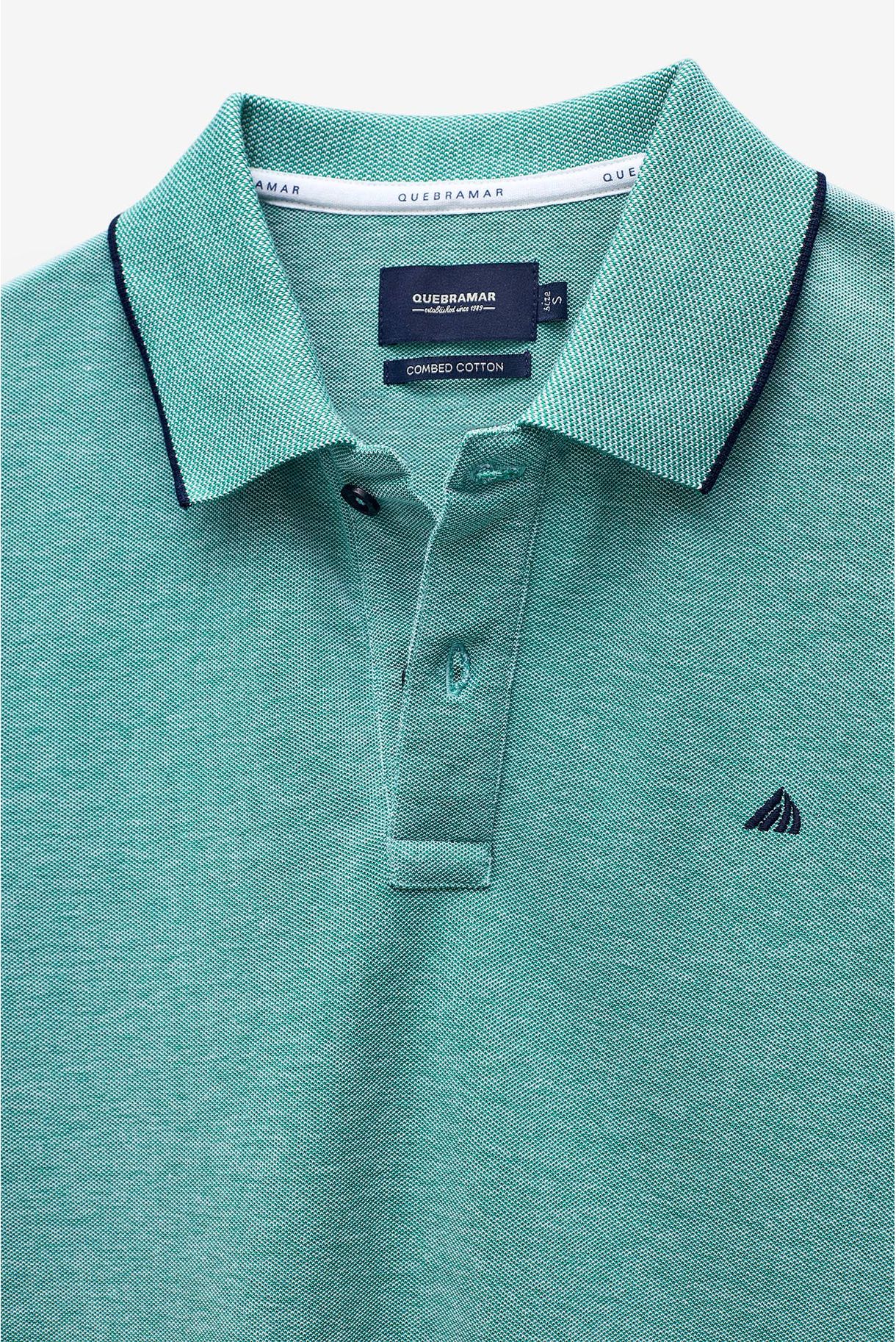 POLO PIQUET COM EFEITO OXFORD