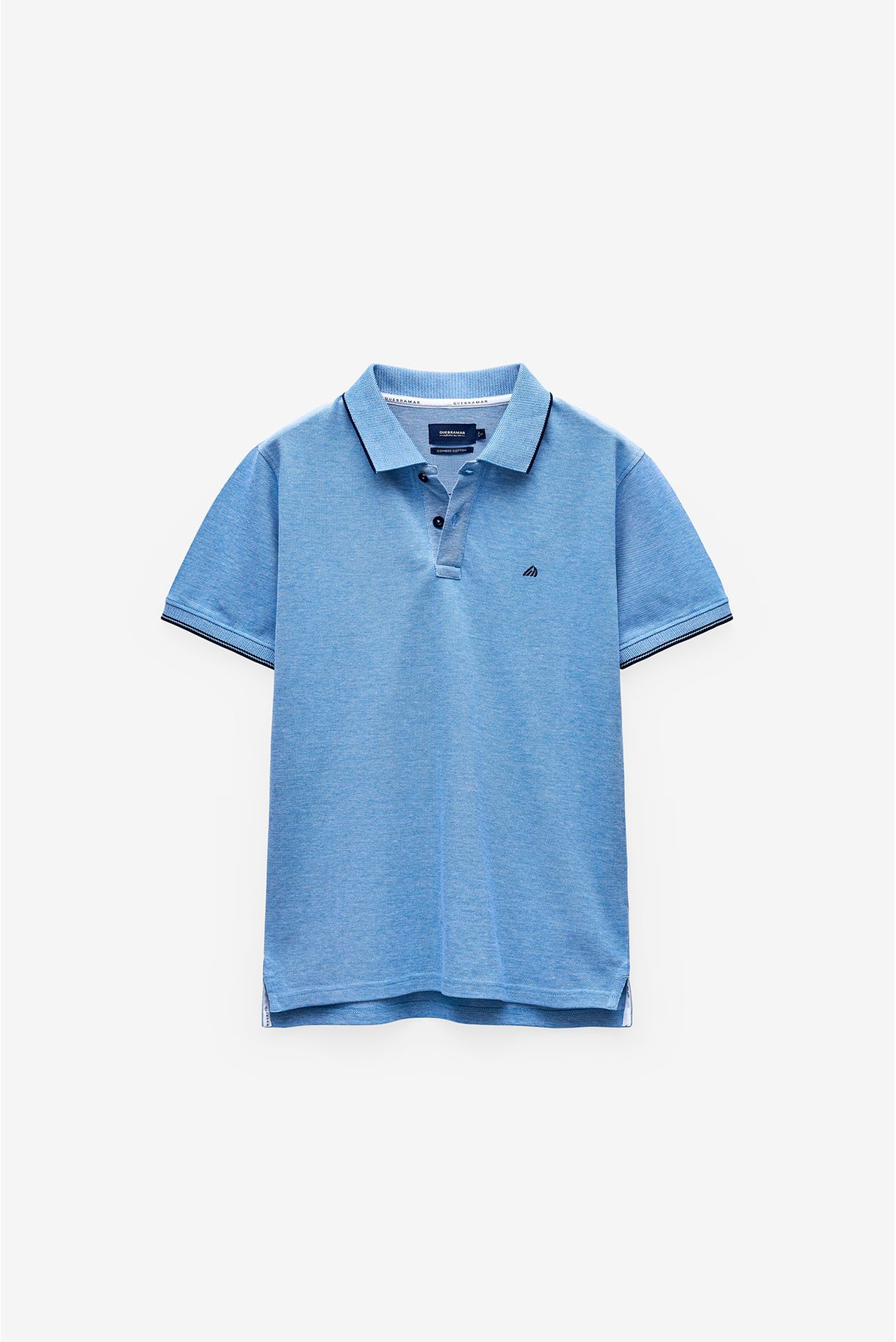POLO PIQUET COM EFEITO OXFORD