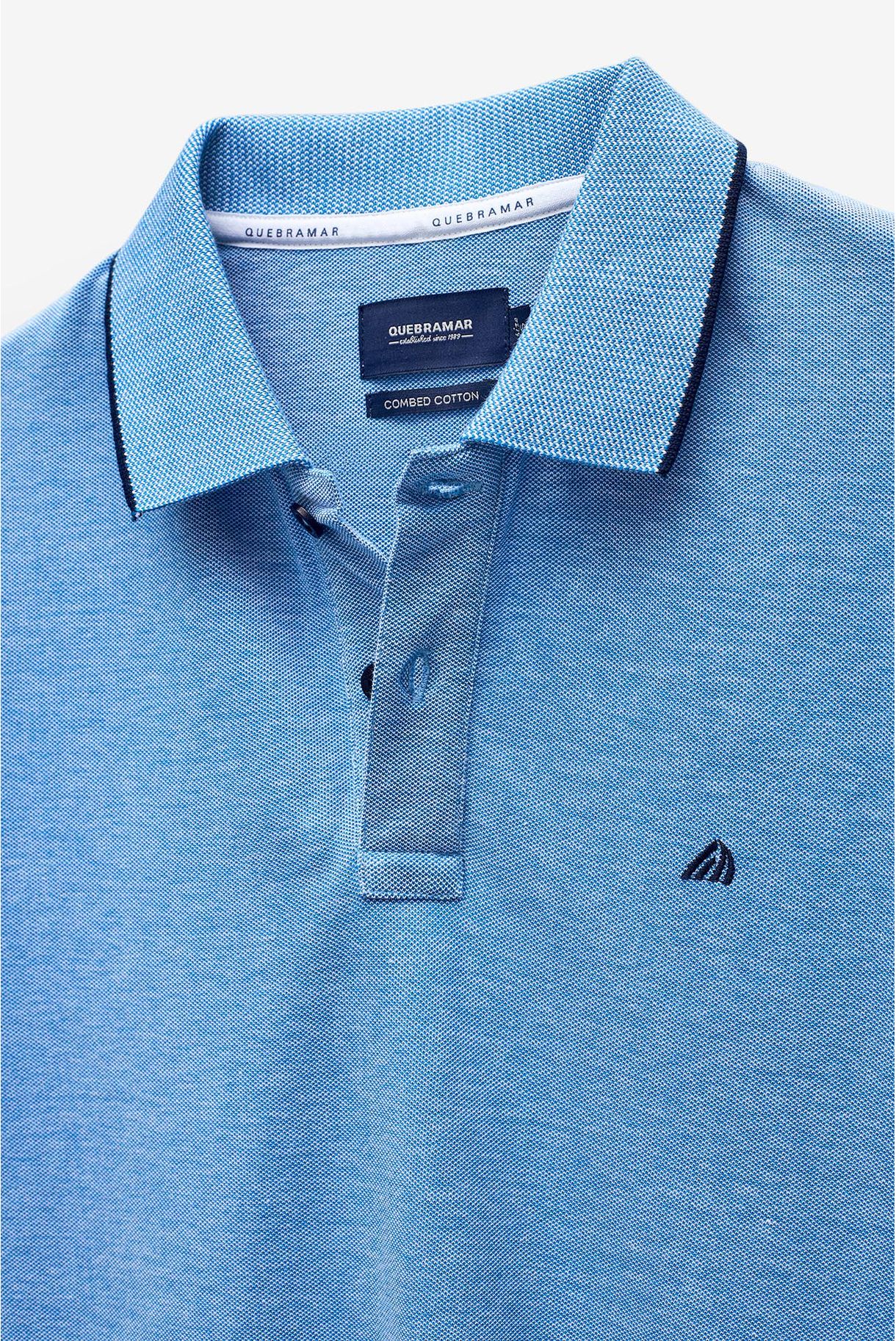 POLO PIQUET COM EFEITO OXFORD
