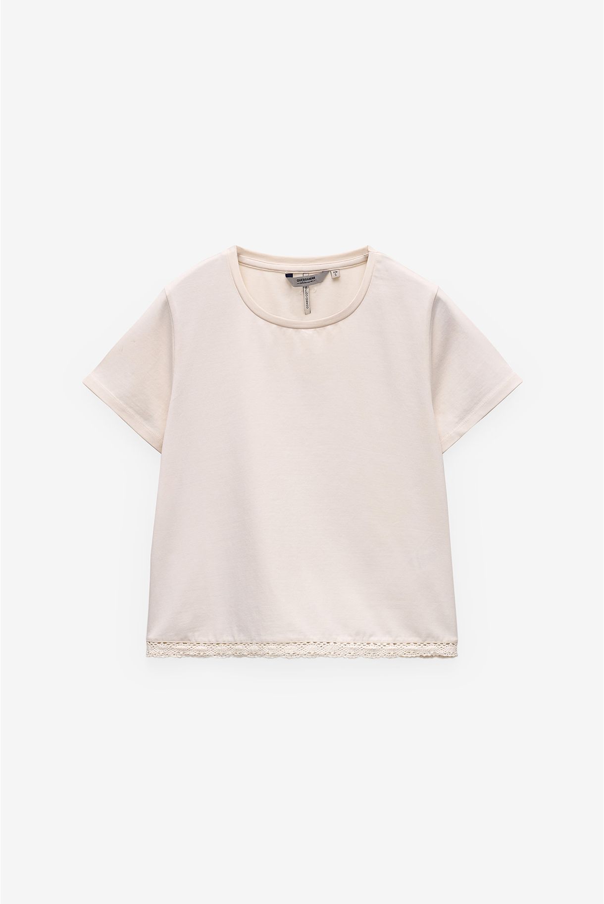 T-SHIRT COM RENDA NO CÓS
