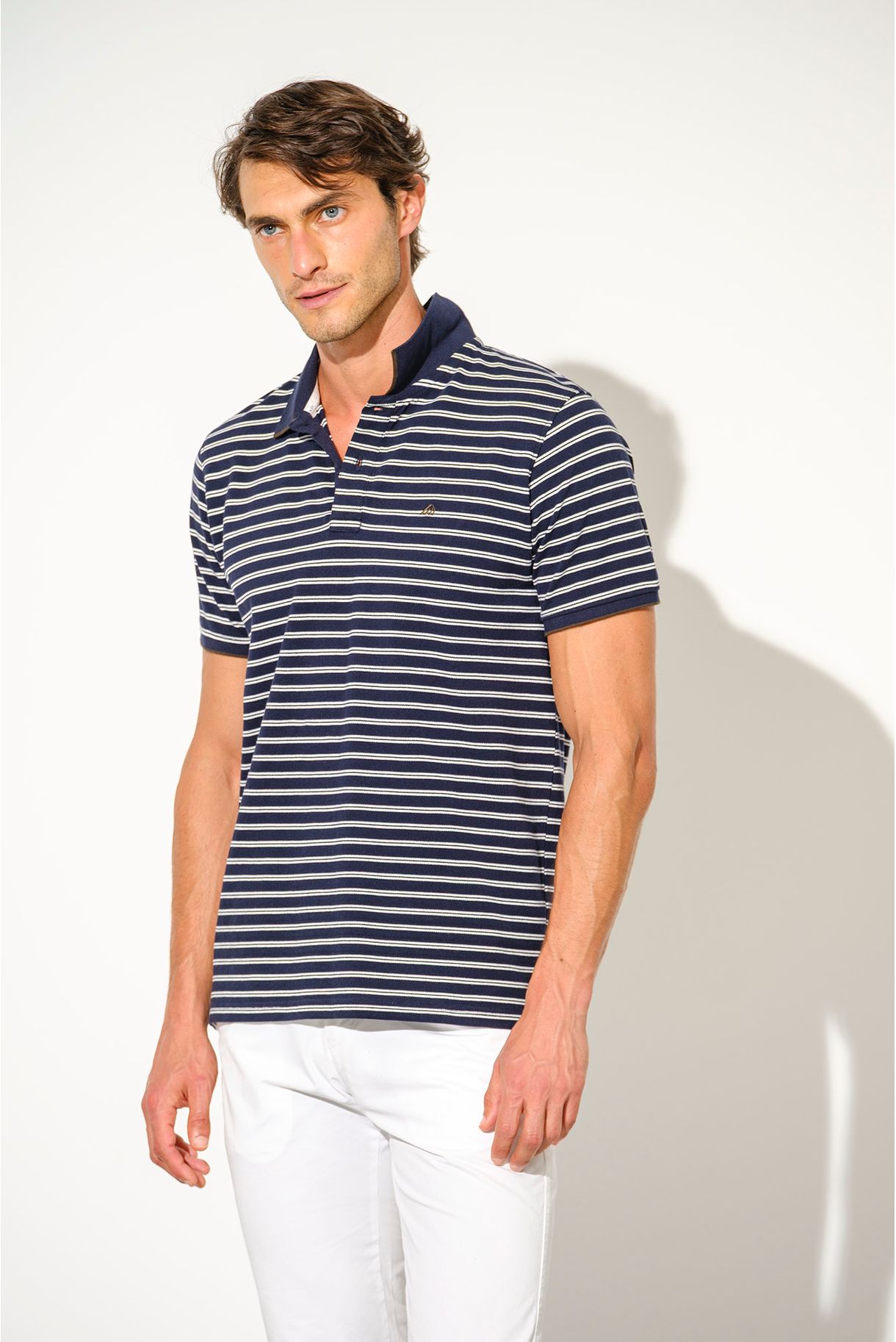 PIQUET POLO WITH STRIPE