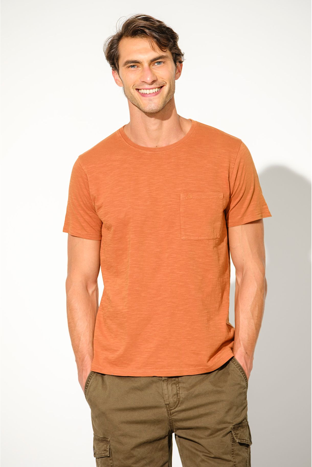 SLUB T SHIRT WITH POCKET