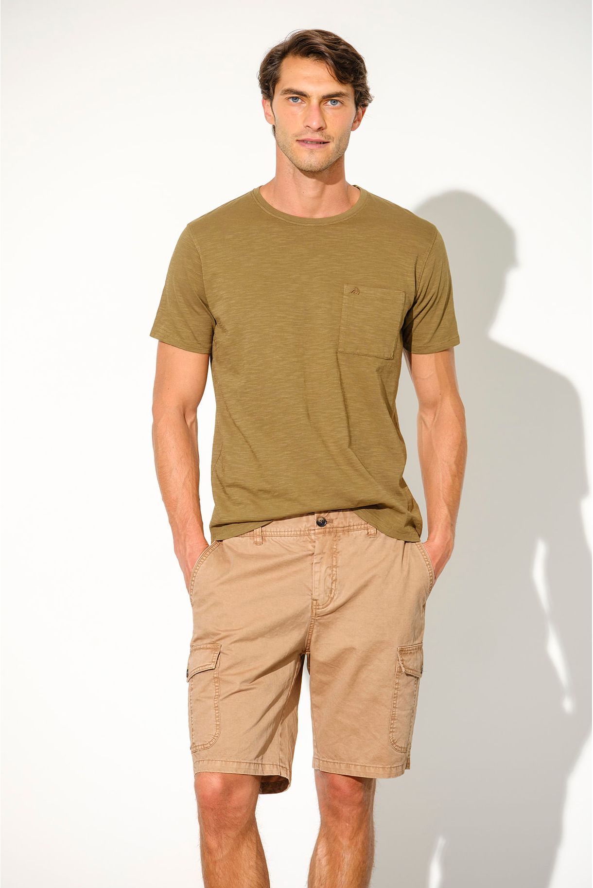 SLUB T SHIRT WITH POCKET