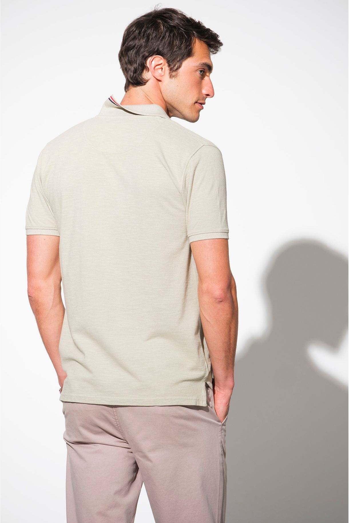 SLUB PIQUET POLO WITH POCKET