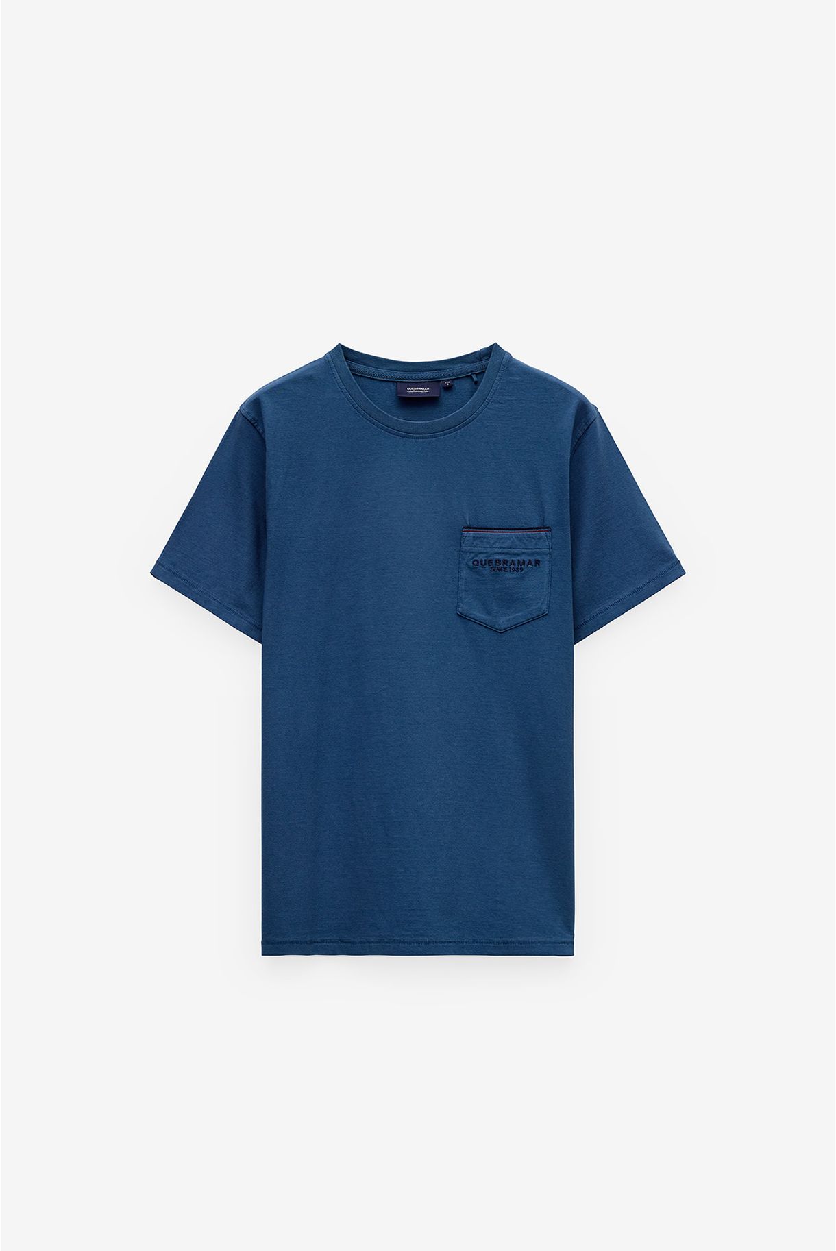 T SHIRT WITH POCKET AND PIPING