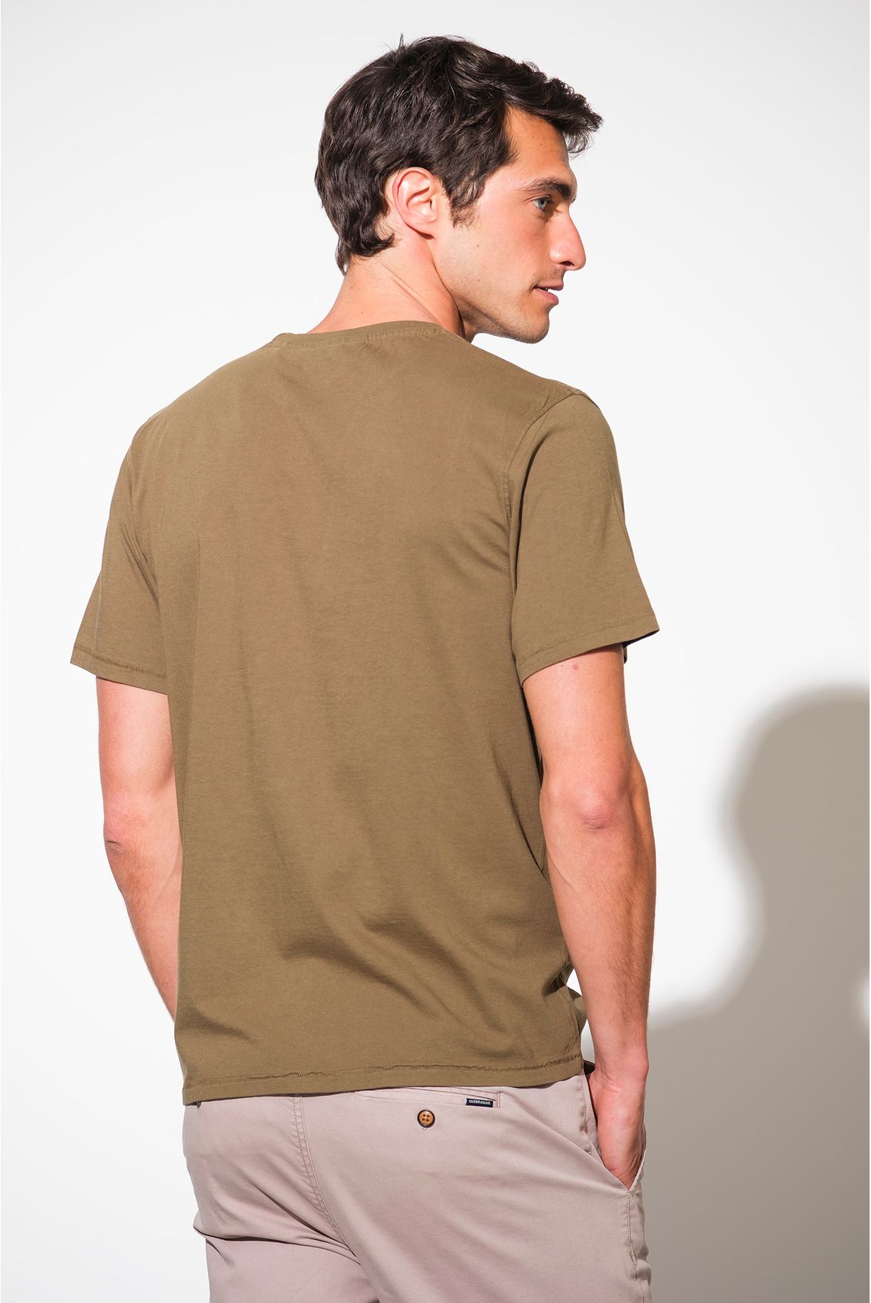 T SHIRT WITH POCKET AND PIPING