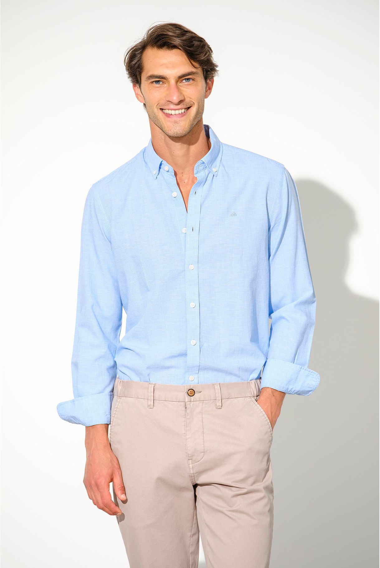 CAMISA MICRO QUADRADOS COM LINHO