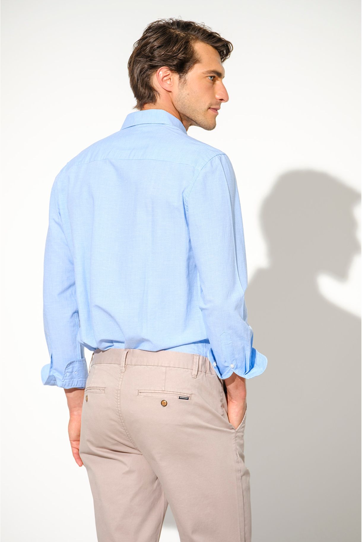CAMISA MICRO QUADRADOS COM LINHO