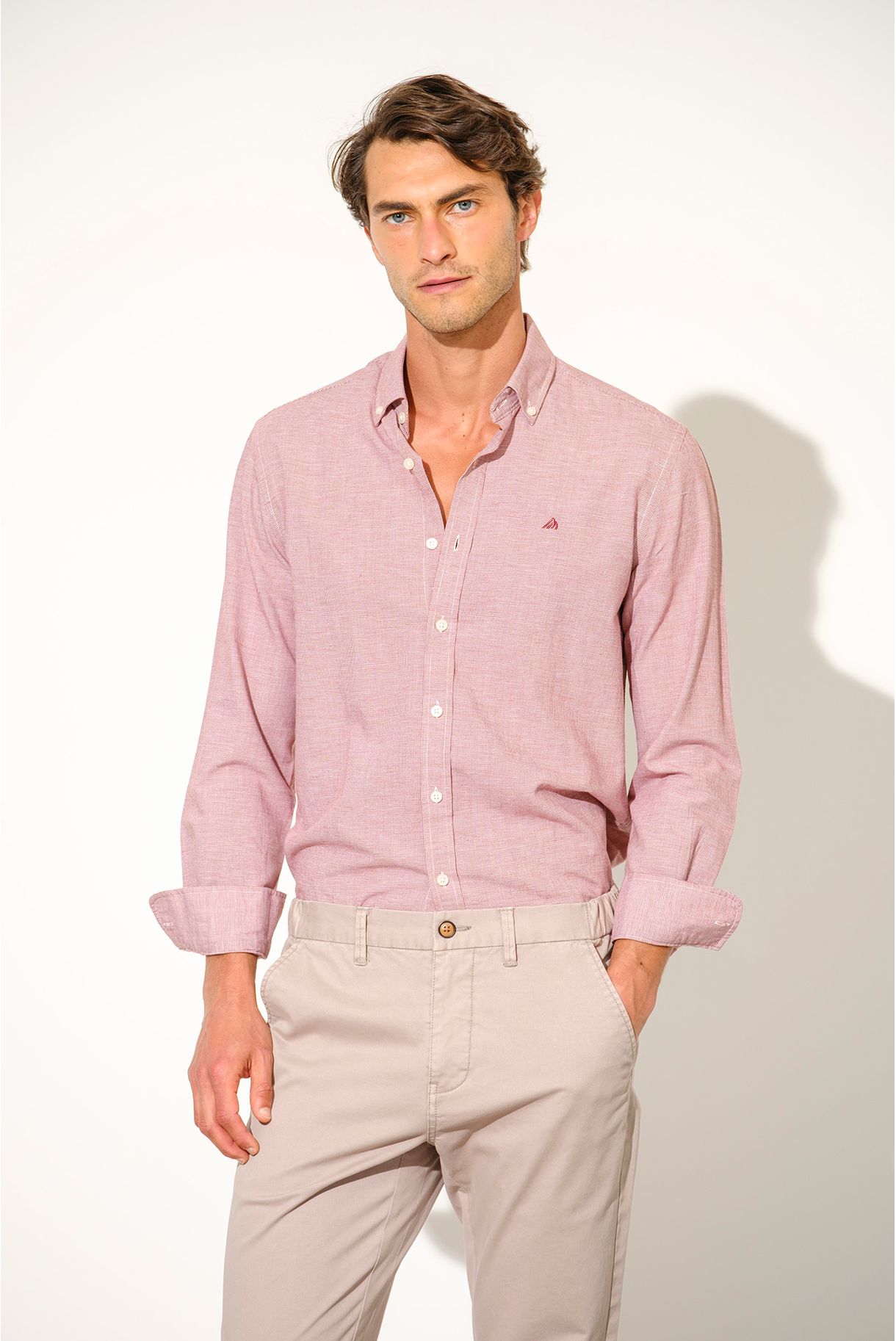 CAMISA MICRO QUADRADOS COM LINHO
