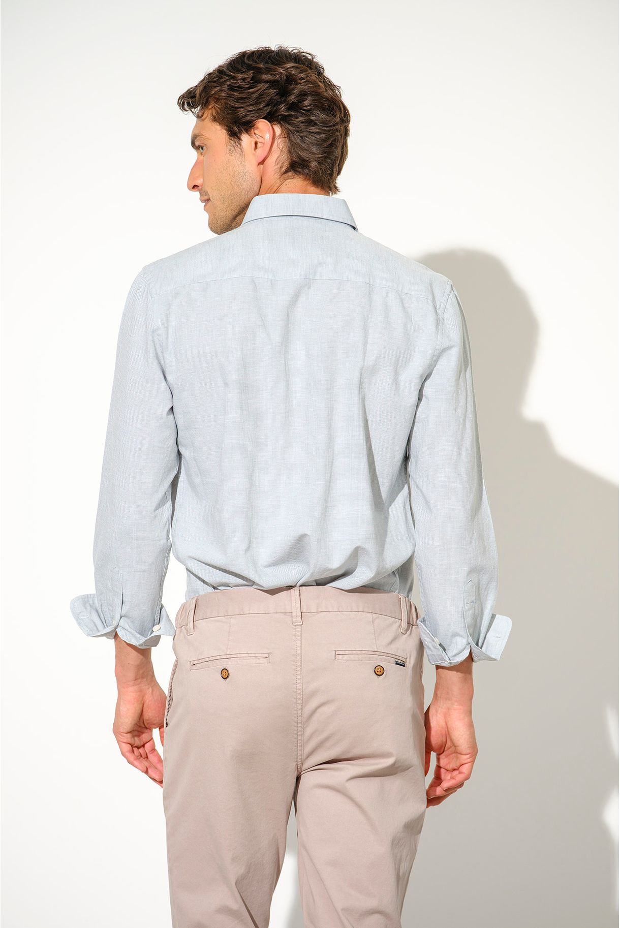 CAMISA MICRO QUADRADOS COM LINHO