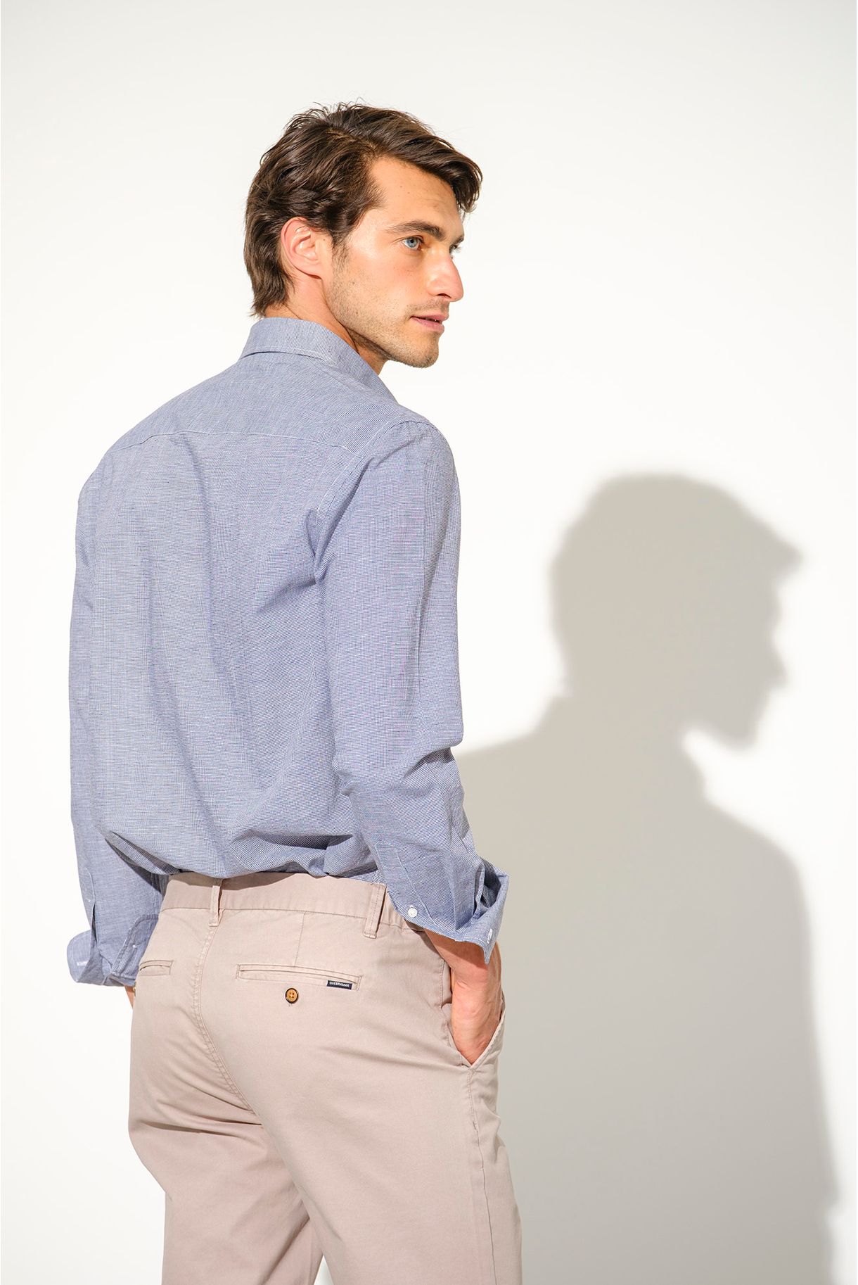 CAMISA MICRO QUADRADOS COM LINHO