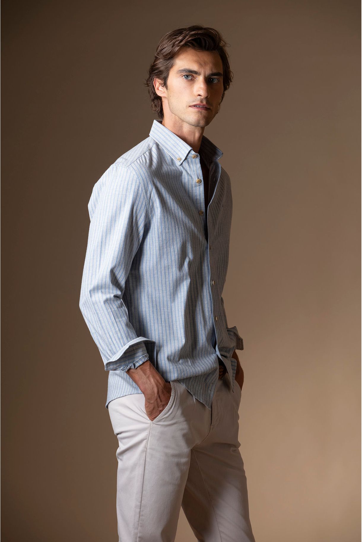 100% COTTON STRIPED SHIRT