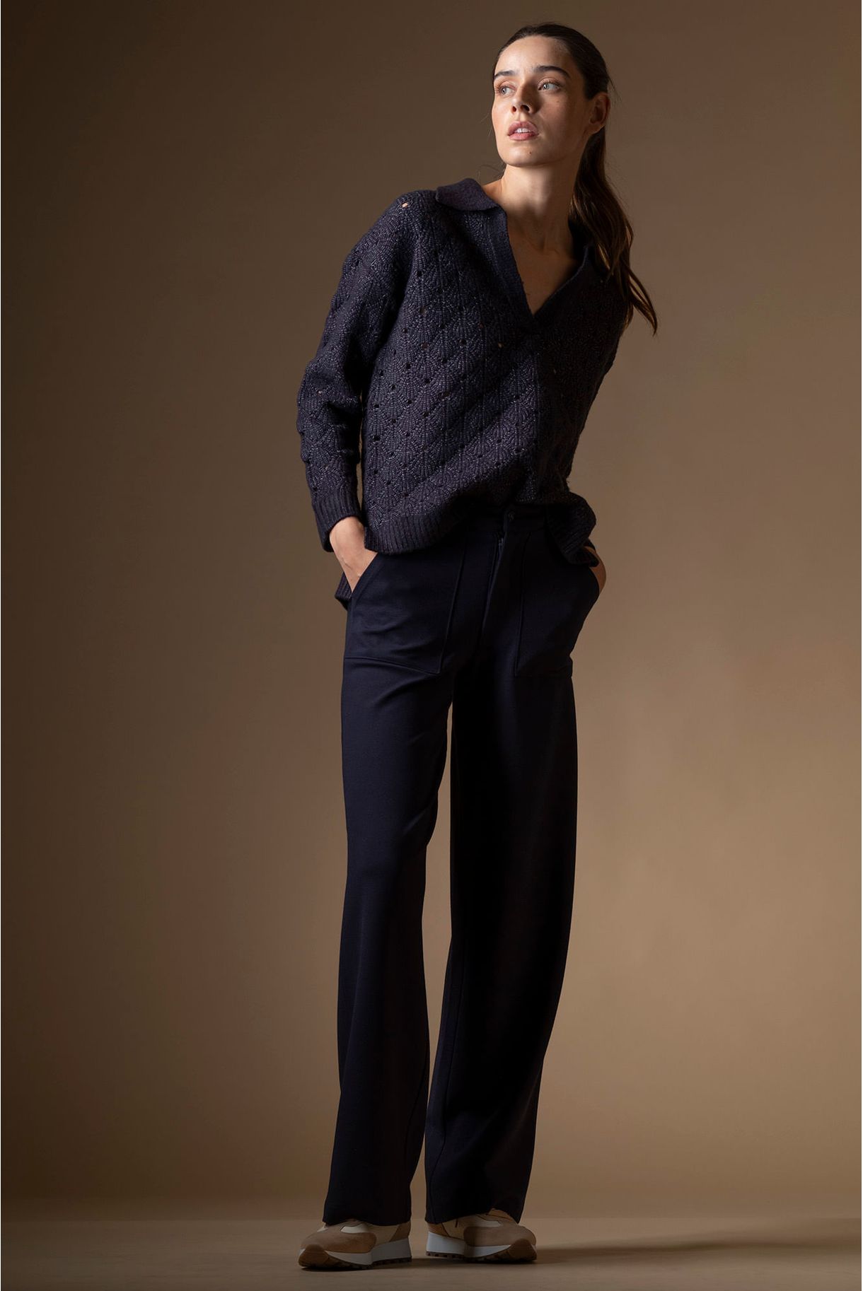 WIDE KNITTED PANTS