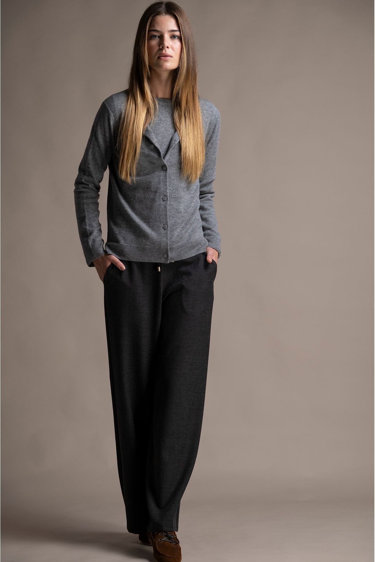 WIDE LEG PANTS WITH TIES