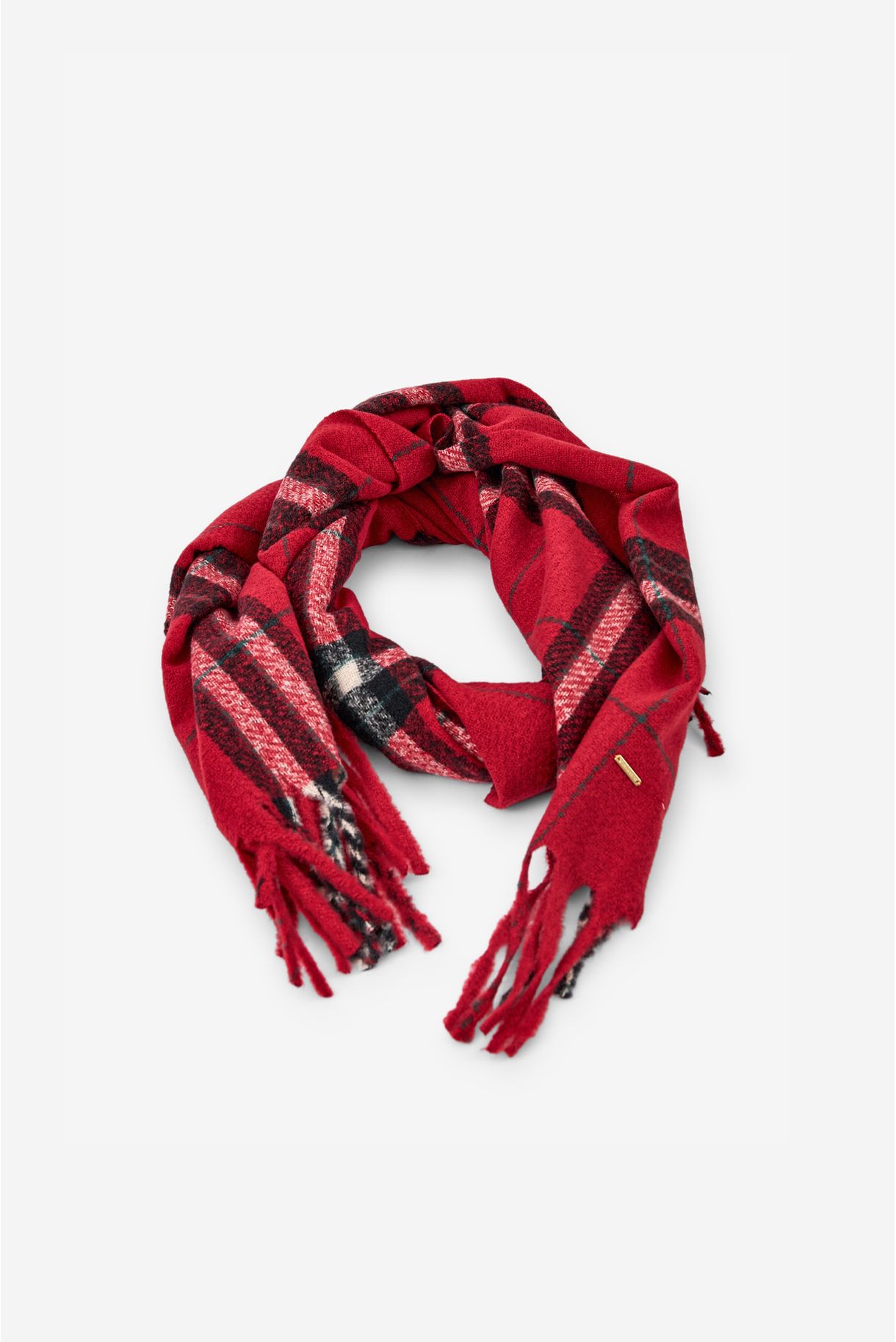 CACHECOL FEMININO EM XADREZ VERMELHO